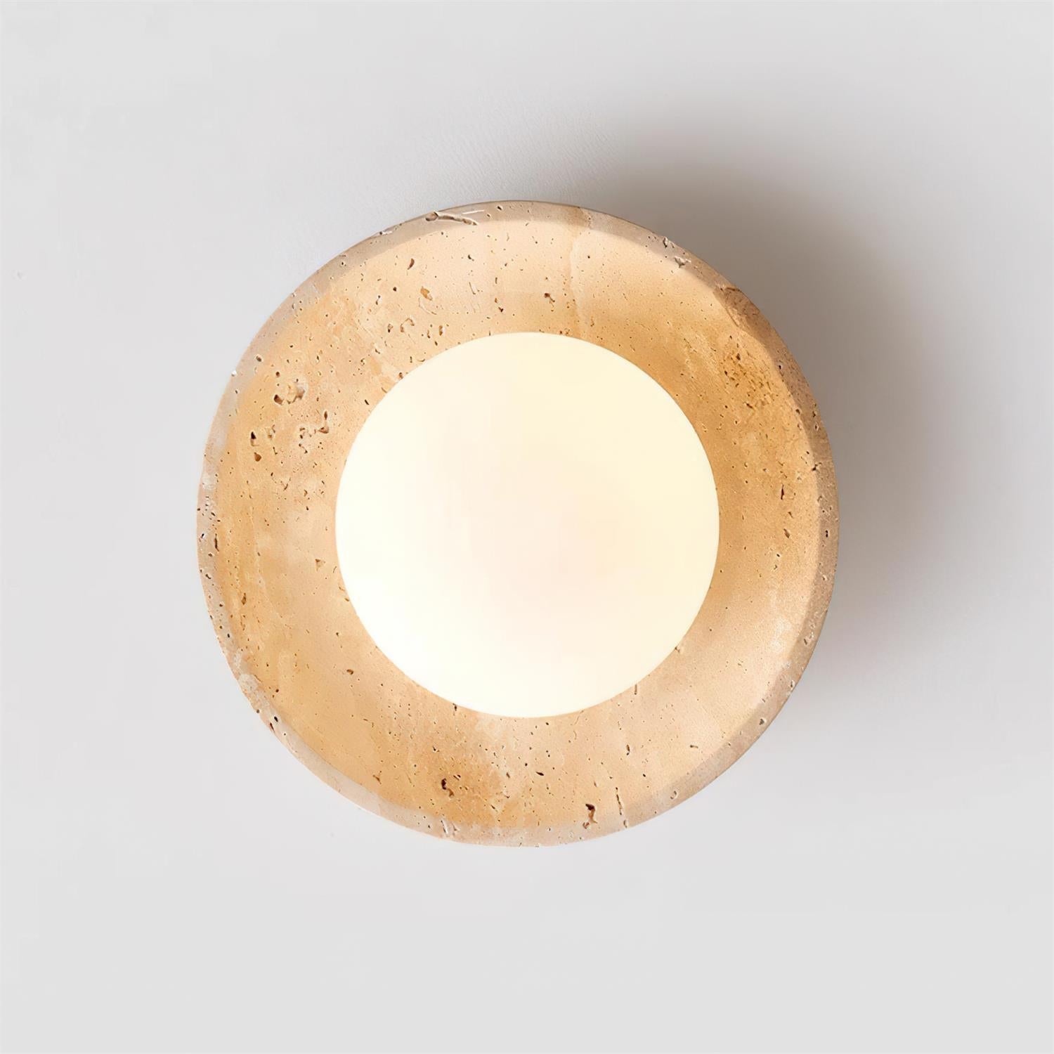 Mexo Travertine Ceiling Light-Neutral Decor