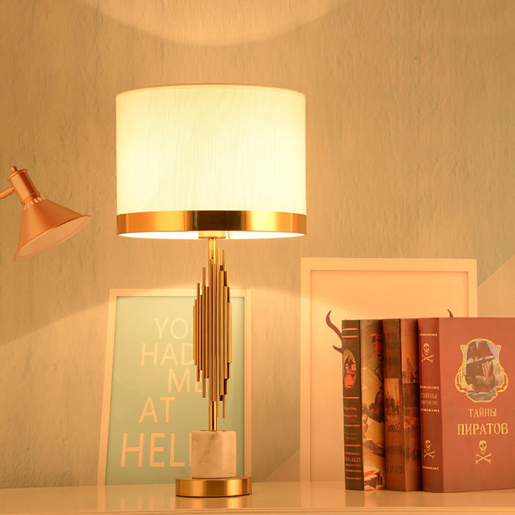 Opus Marble Art Deco Table Lamp-Neutral Decor