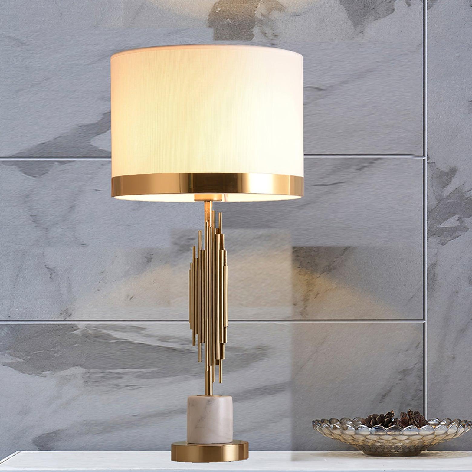 Opus Marble Art Deco Table Lamp-Neutral Decor