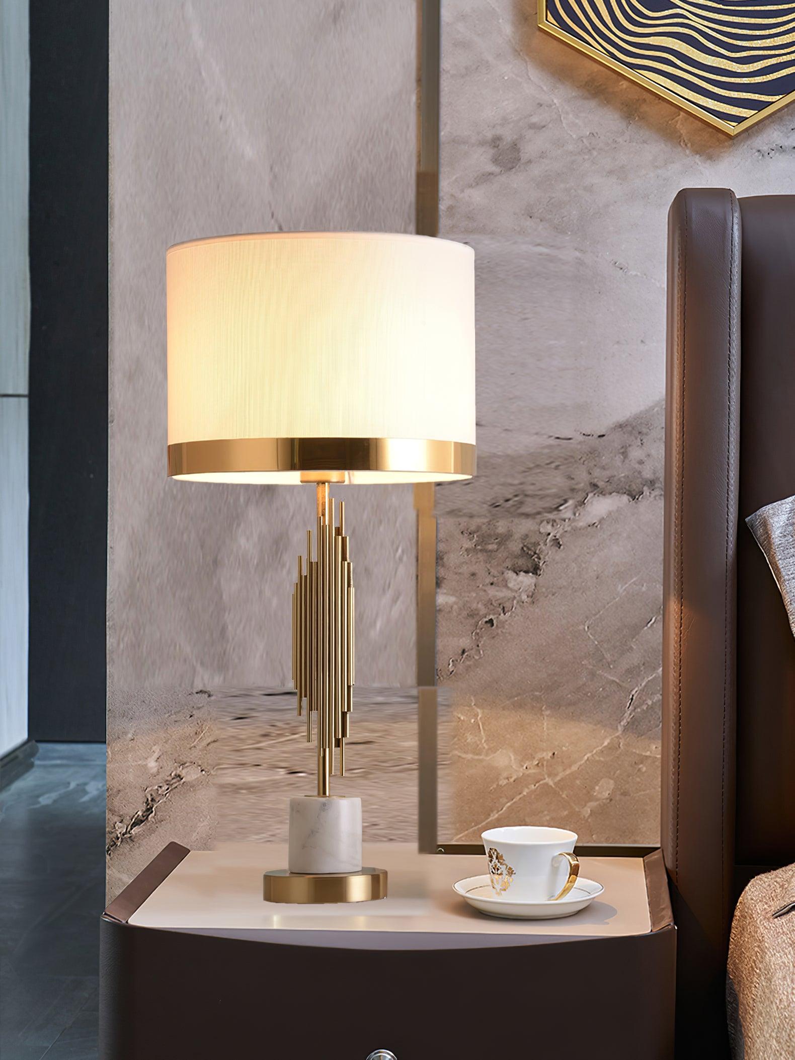 Opus Marble Art Deco Table Lamp-Neutral Decor