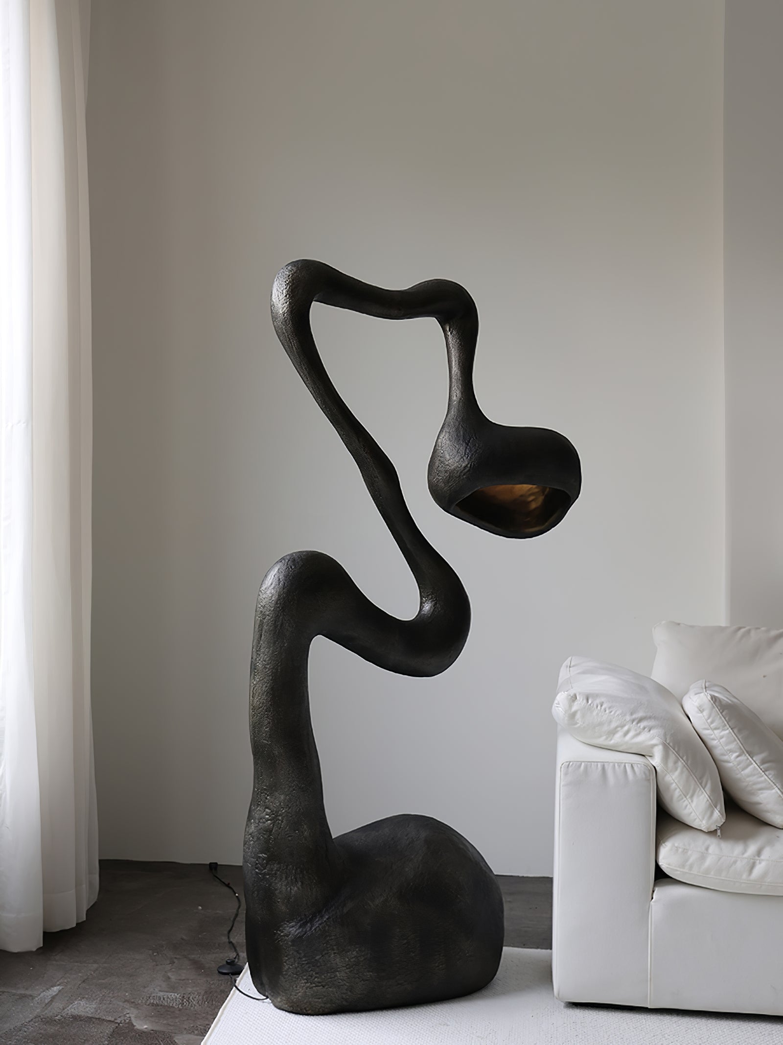 Olcarus Organic Ceramic Floor Lamp-Neutral Decor