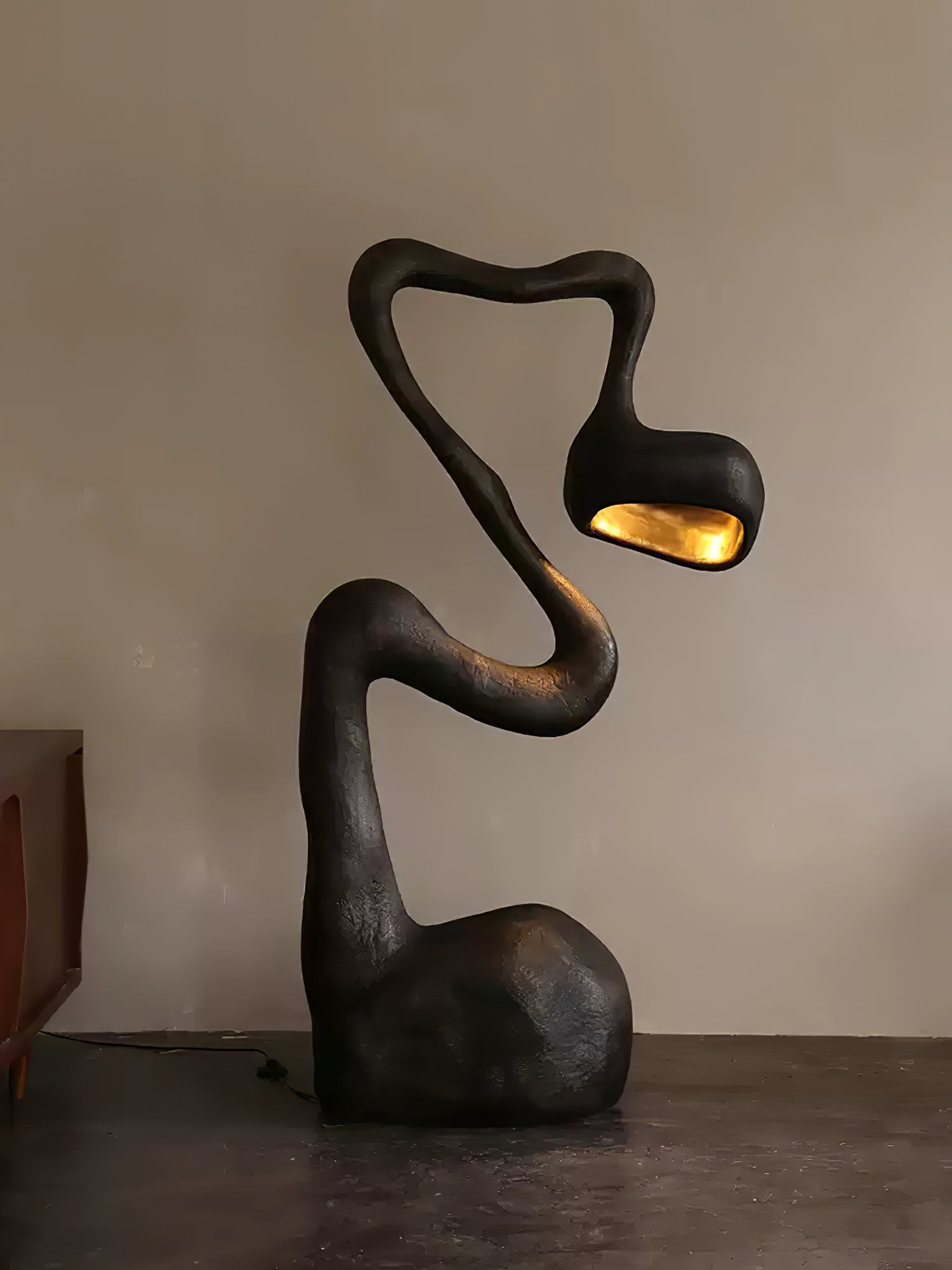 Olcarus Organic Ceramic Floor Lamp-Neutral Decor