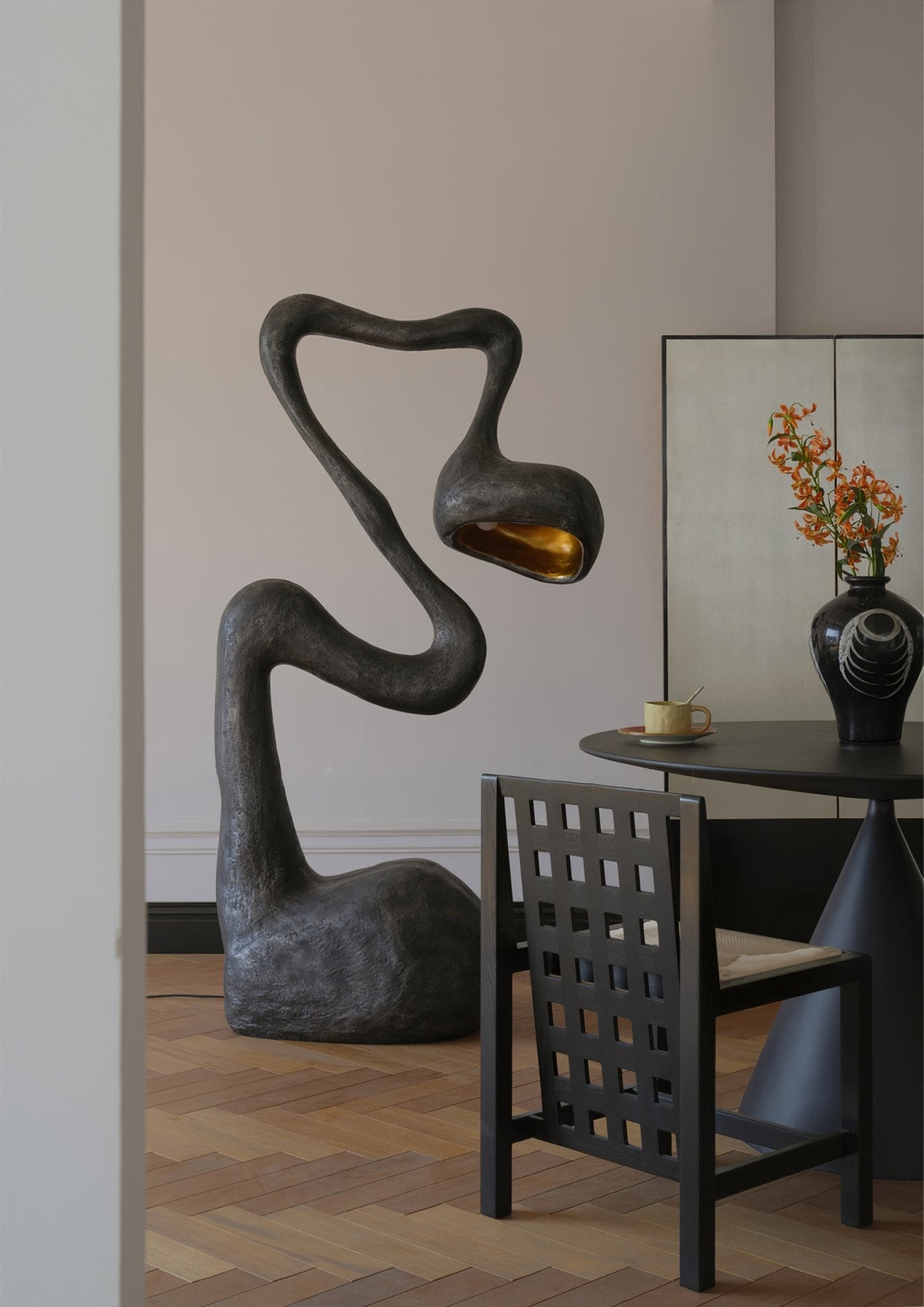 Olcarus Organic Ceramic Floor Lamp-Neutral Decor