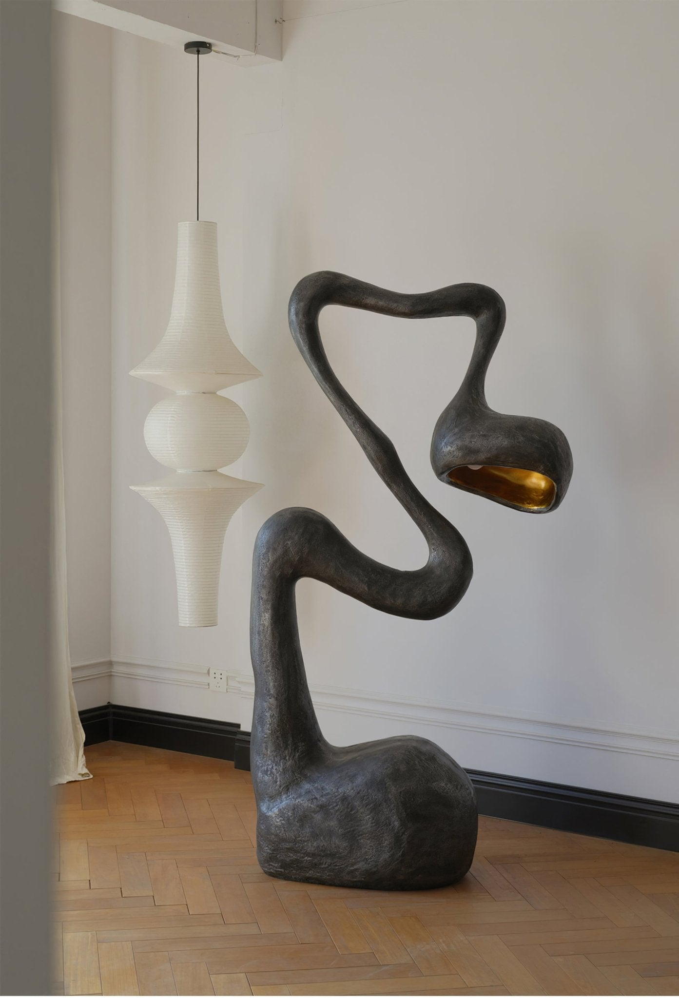 Olcarus Organic Ceramic Floor Lamp-Neutral Decor