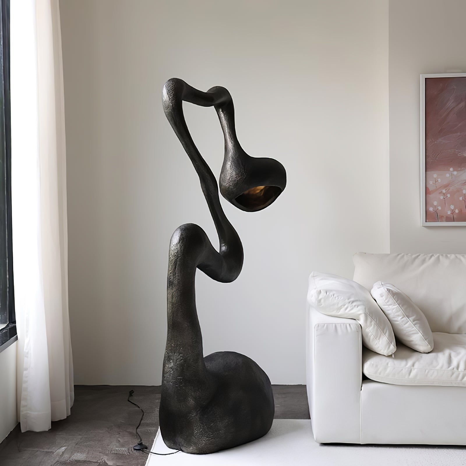 Olcarus Organic Ceramic Floor Lamp-Neutral Decor
