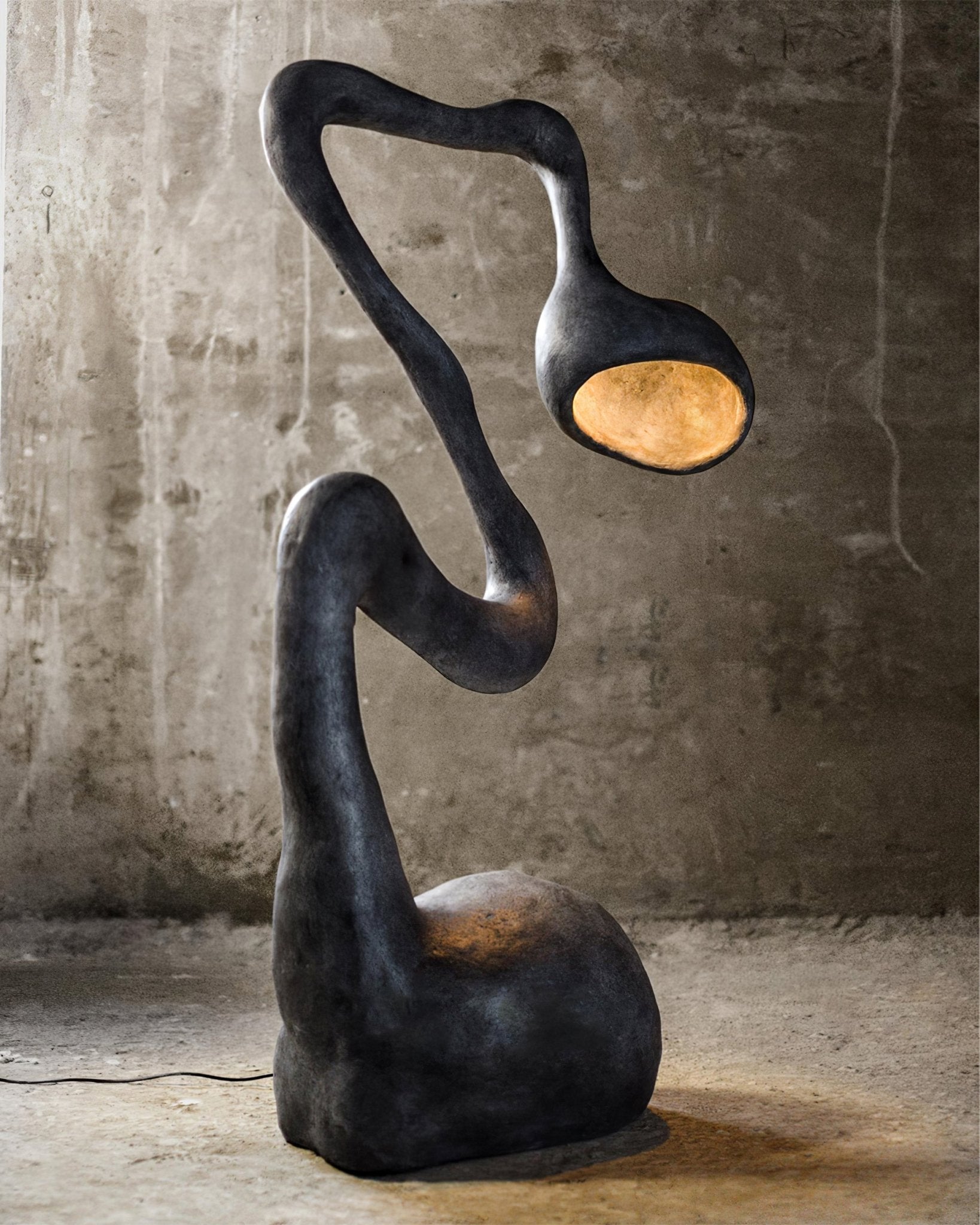 Olcarus Organic Ceramic Floor Lamp-Neutral Decor