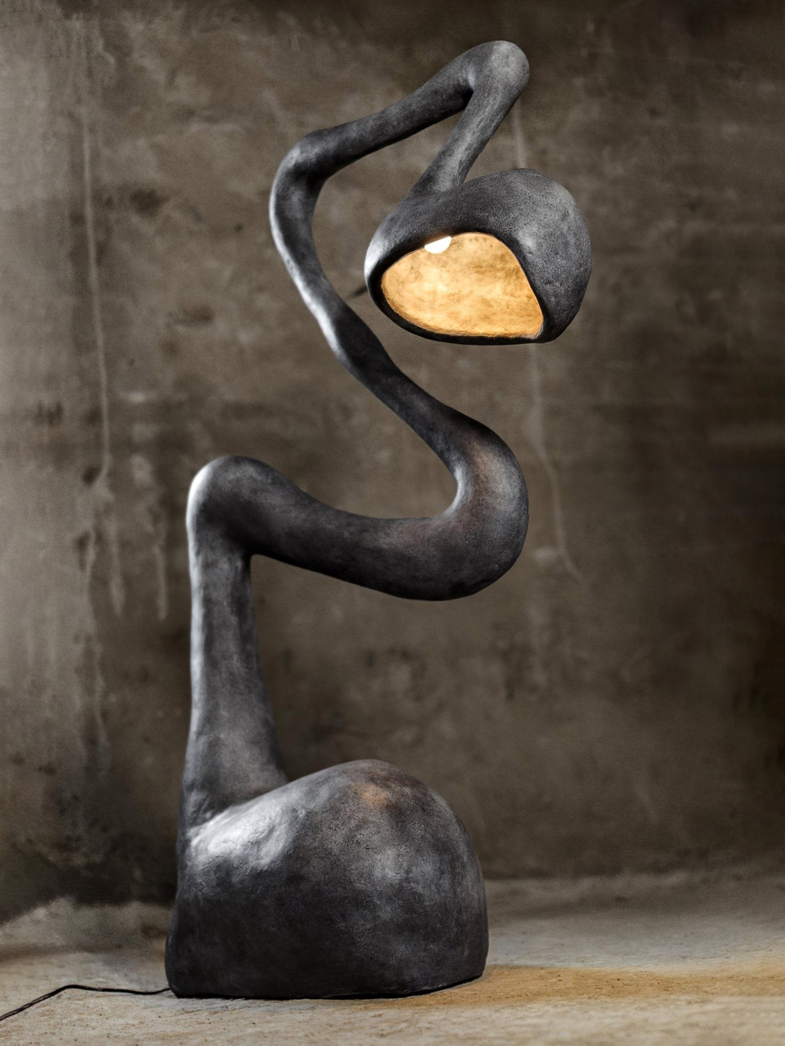 Olcarus Organic Ceramic Floor Lamp-Neutral Decor