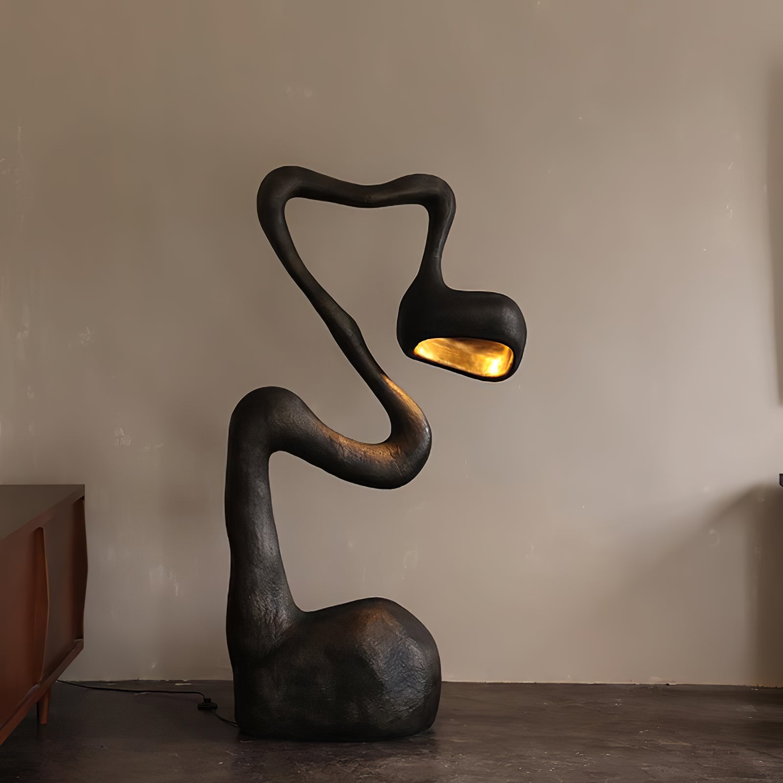 Olcarus Organic Ceramic Floor Lamp-Neutral Decor