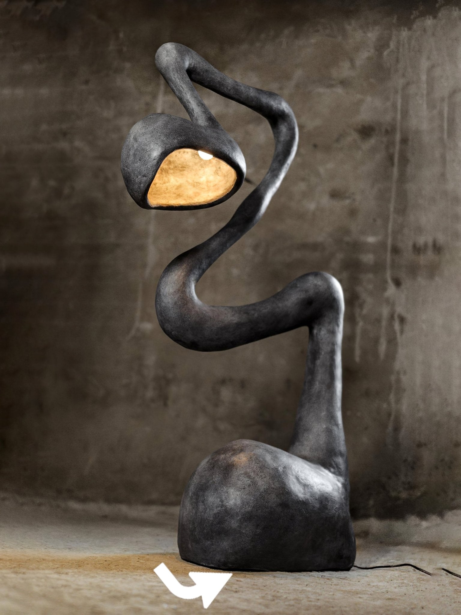 Olcarus Organic Ceramic Floor Lamp-Neutral Decor