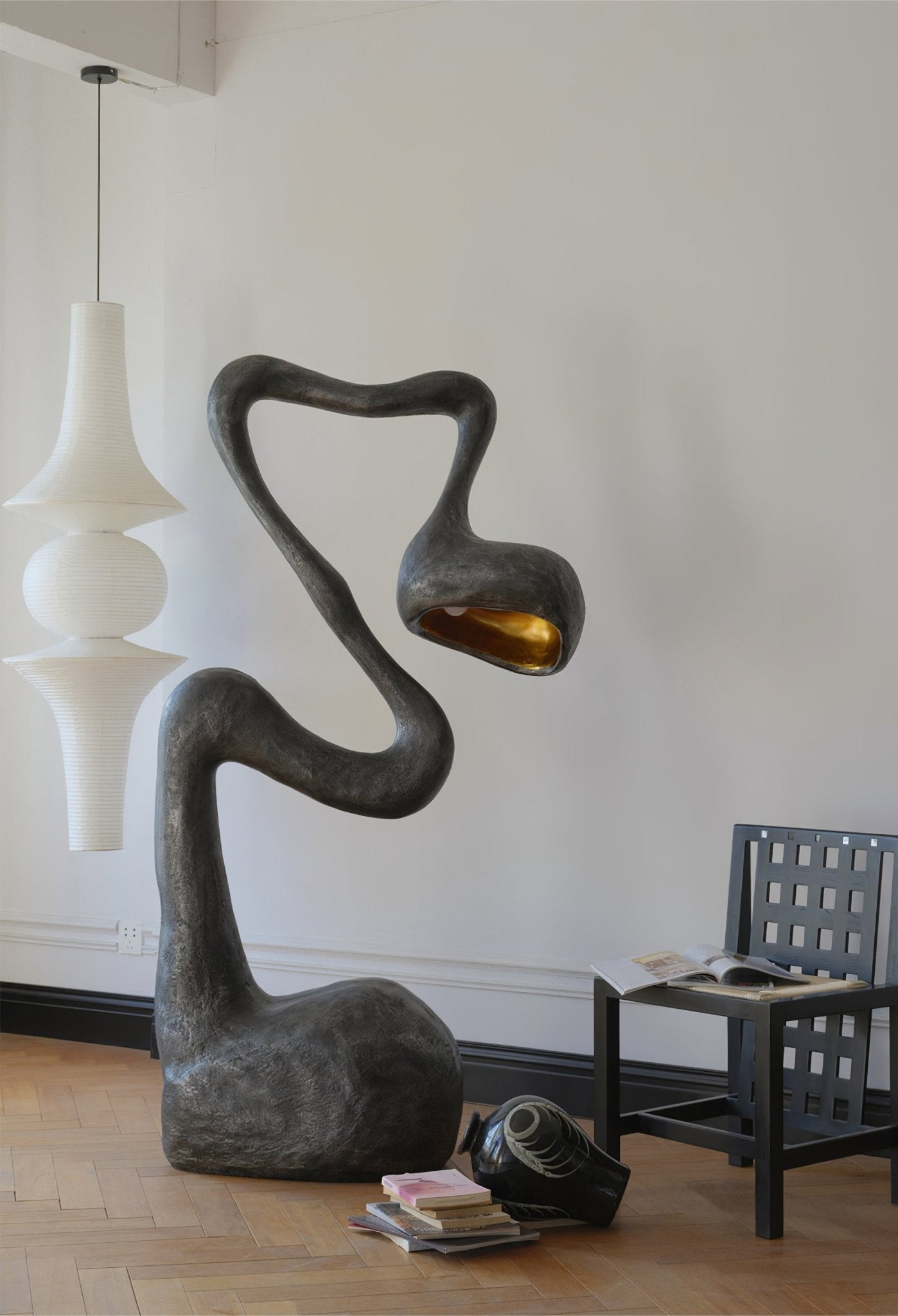 Olcarus Organic Ceramic Floor Lamp-Neutral Decor