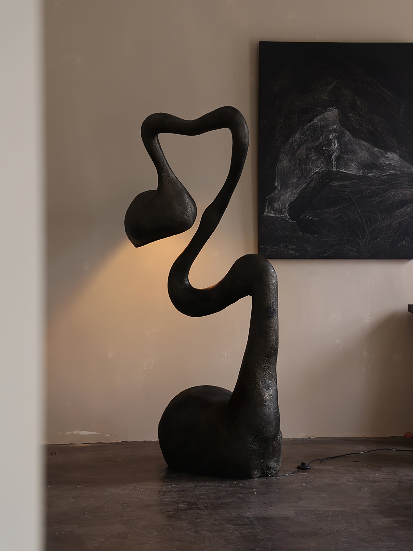 Olcarus Organic Ceramic Floor Lamp-Neutral Decor
