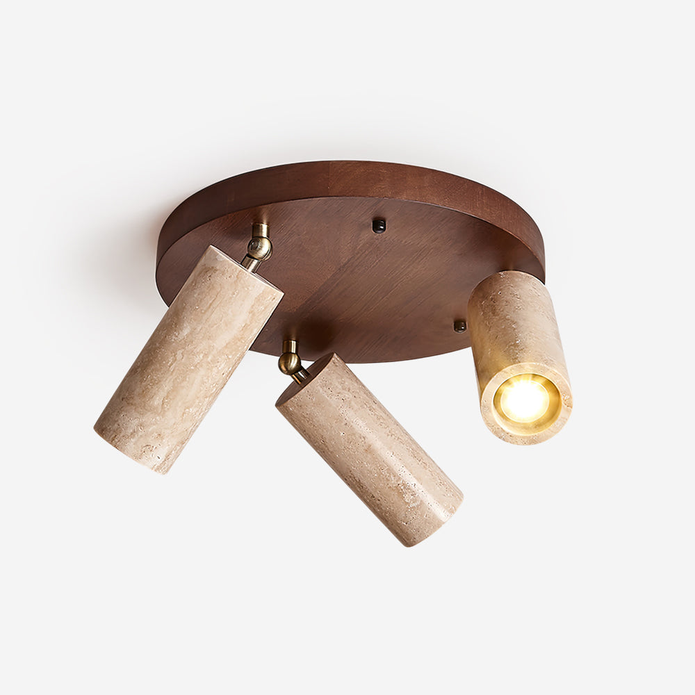 Ritta  Travertine Ceiling Light  3-Head  Spotlight