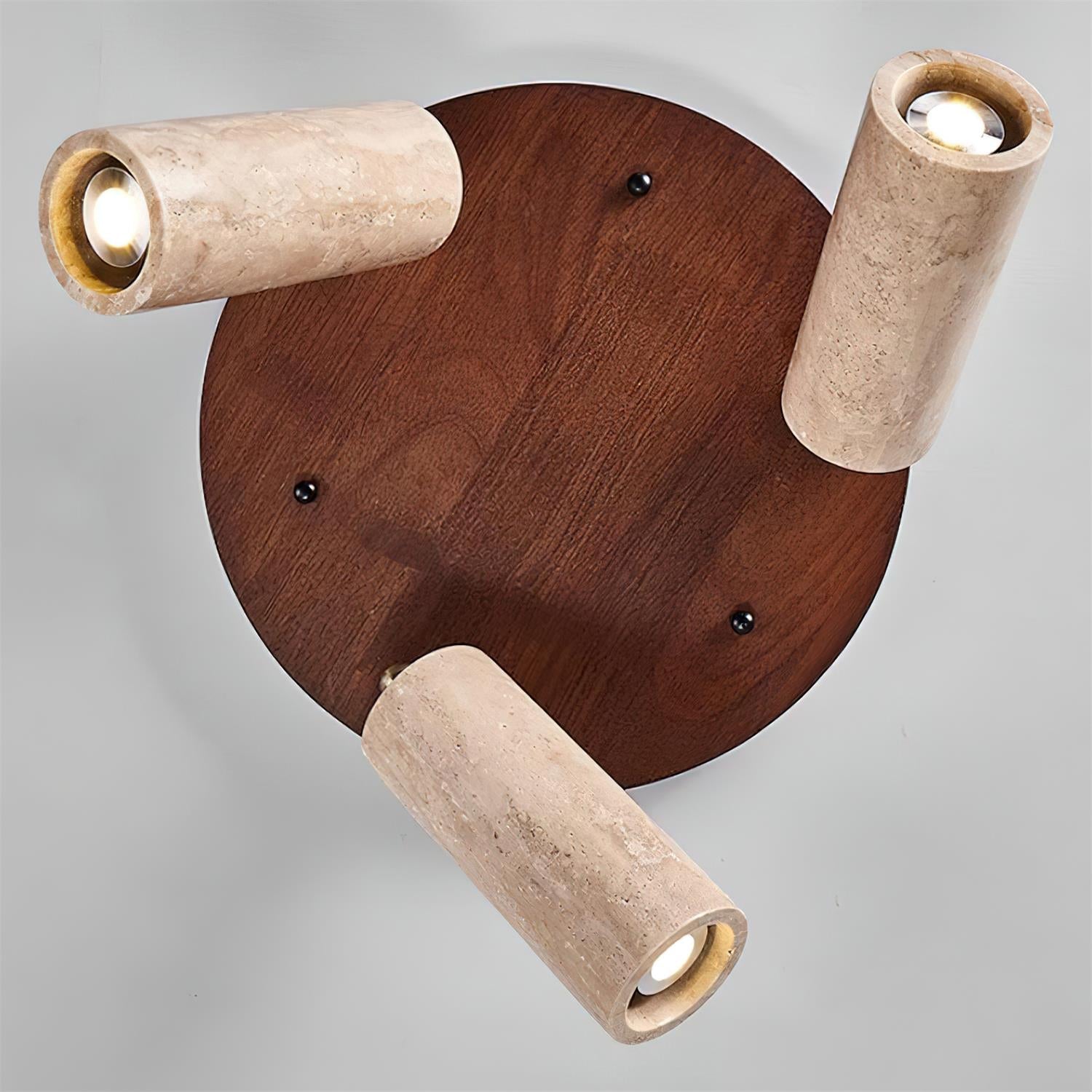 Ritta  Travertine Ceiling Light  3-Head  Spotlight