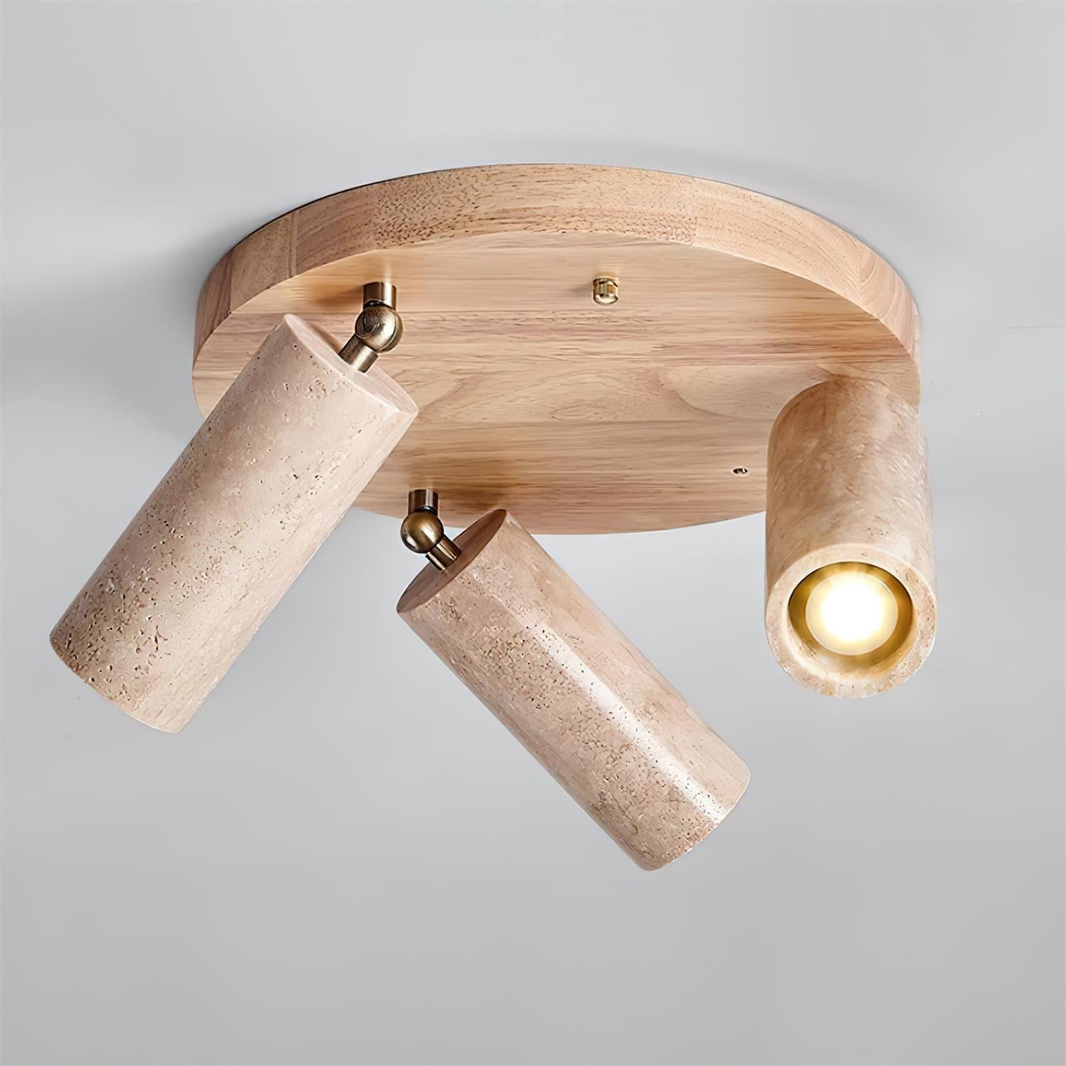 Ritta  Travertine Ceiling Light  3-Head  Spotlight