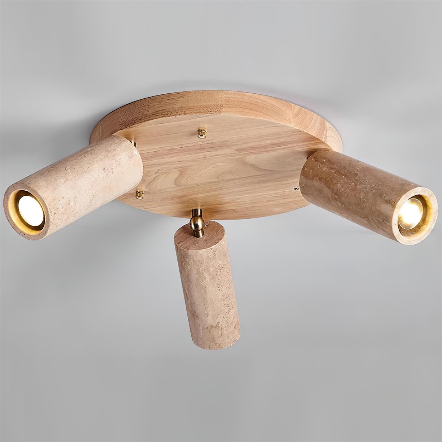 Ritta  Travertine Ceiling Light  3-Head  Spotlight
