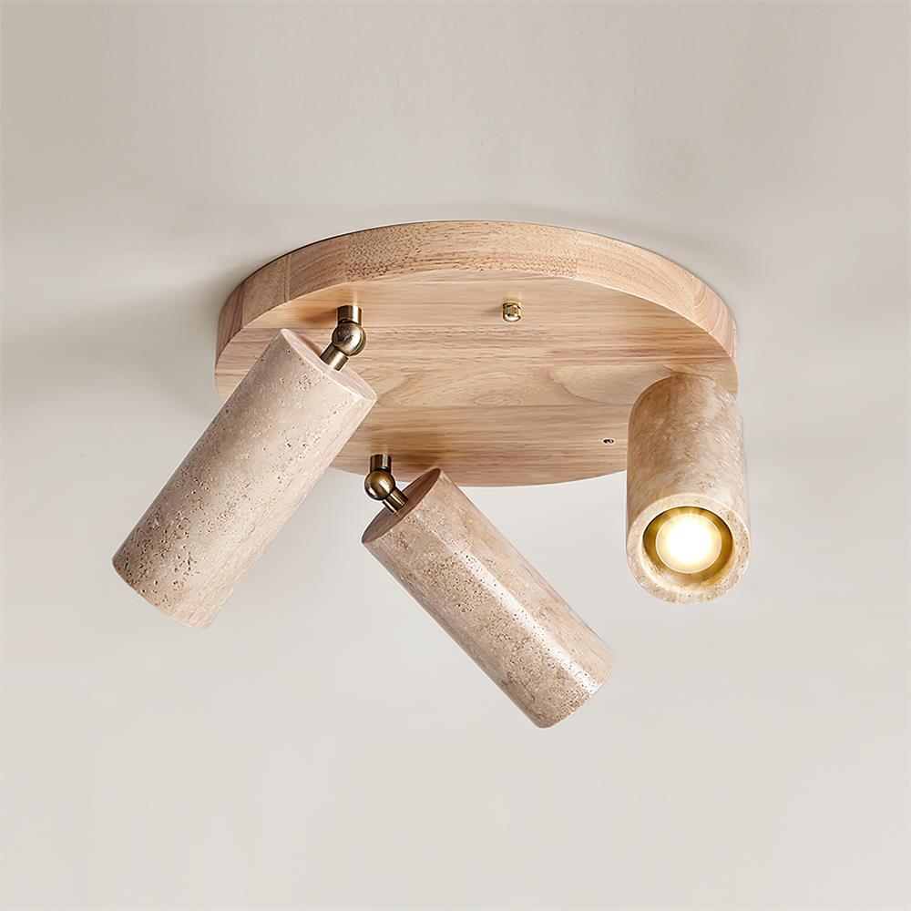 Ritta  Travertine Ceiling Light  3-Head  Spotlight