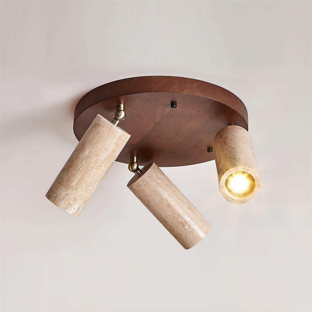 Ritta  Travertine Ceiling Light  3-Head  Spotlight