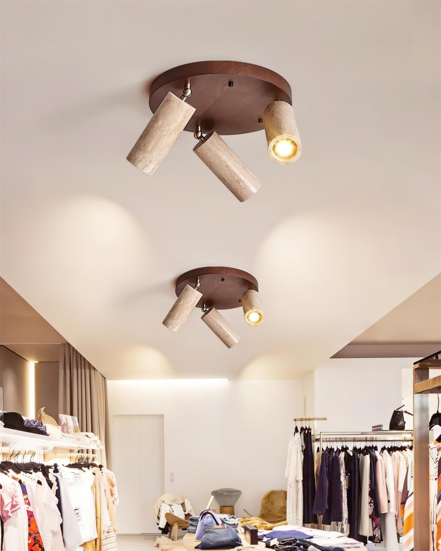 Ritta  Travertine Ceiling Light  3-Head  Spotlight