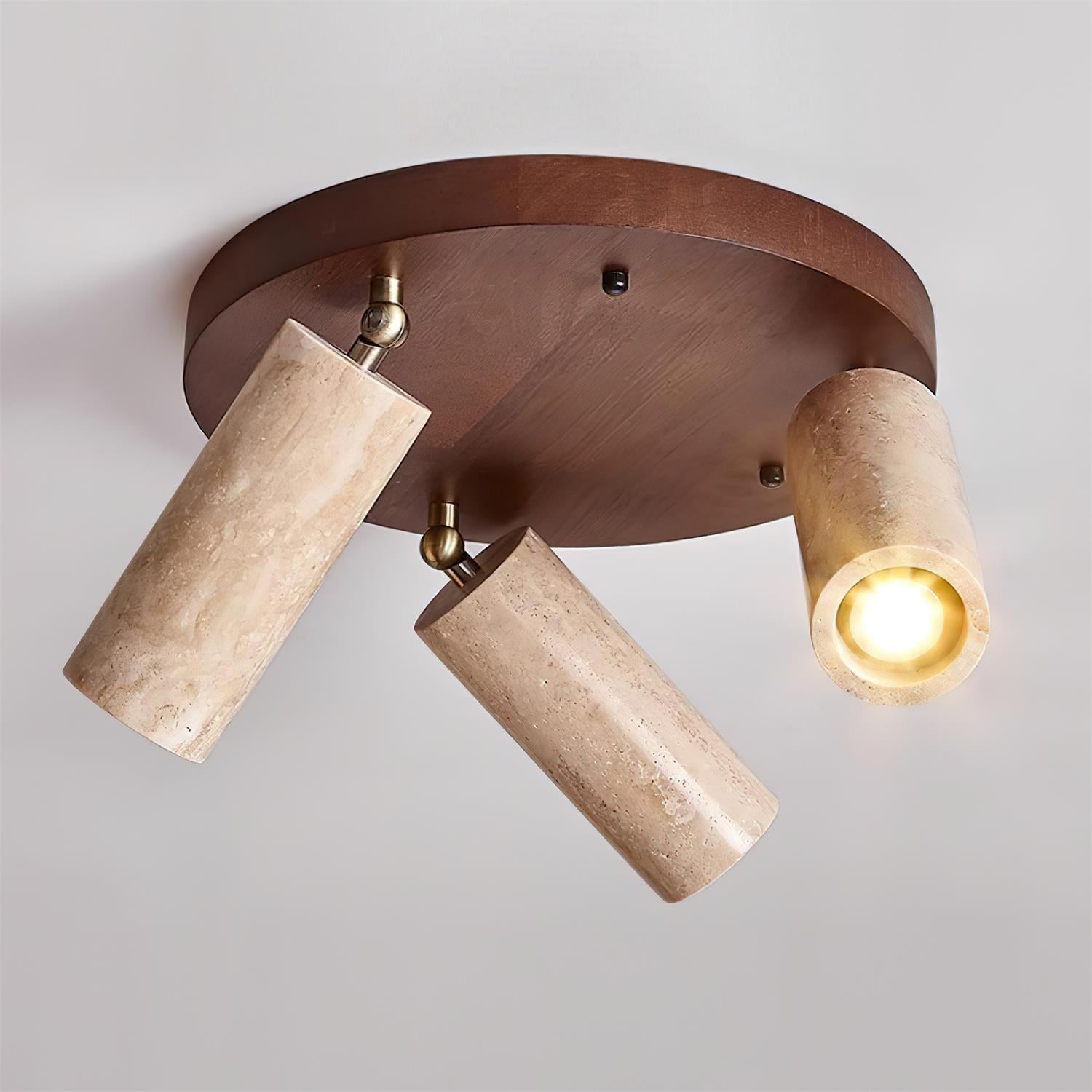 Ritta  Travertine Ceiling Light  3-Head  Spotlight