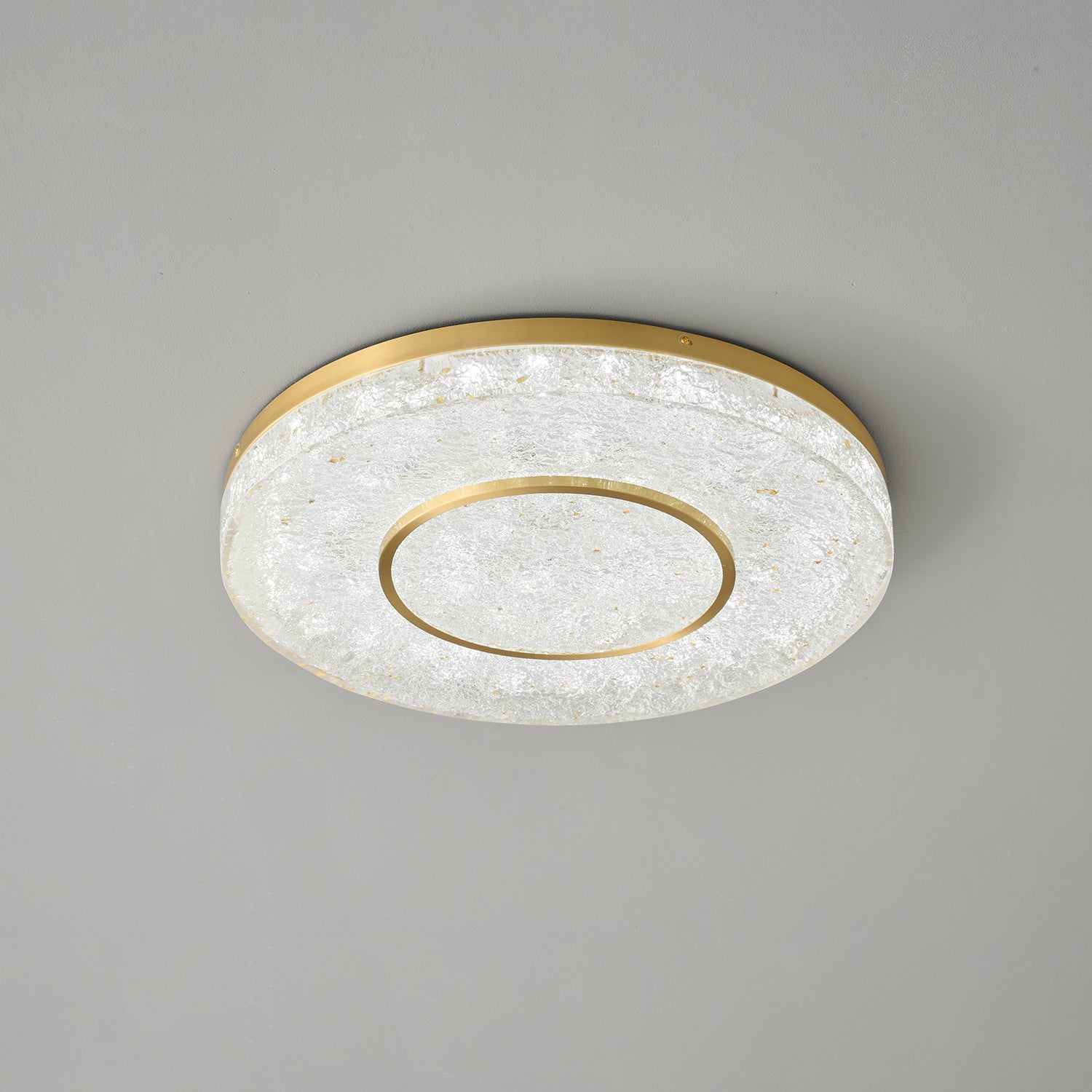 Lustra Ceiling Lamp Mysterious Circle Brass Resin-Neutral Decor