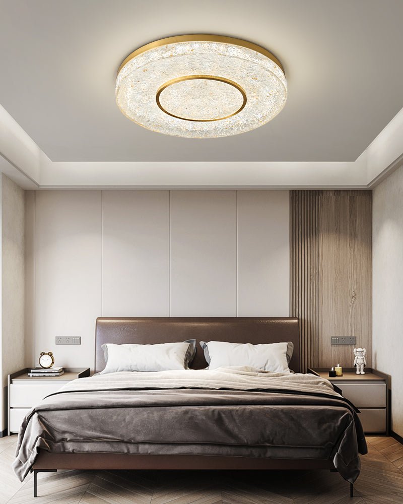 Lustra Ceiling Lamp Mysterious Circle Brass Resin-Neutral Decor