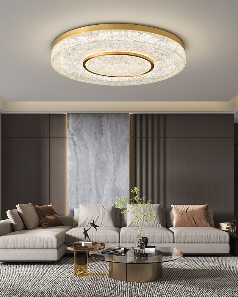Lustra Ceiling Lamp Mysterious Circle Brass Resin-Neutral Decor