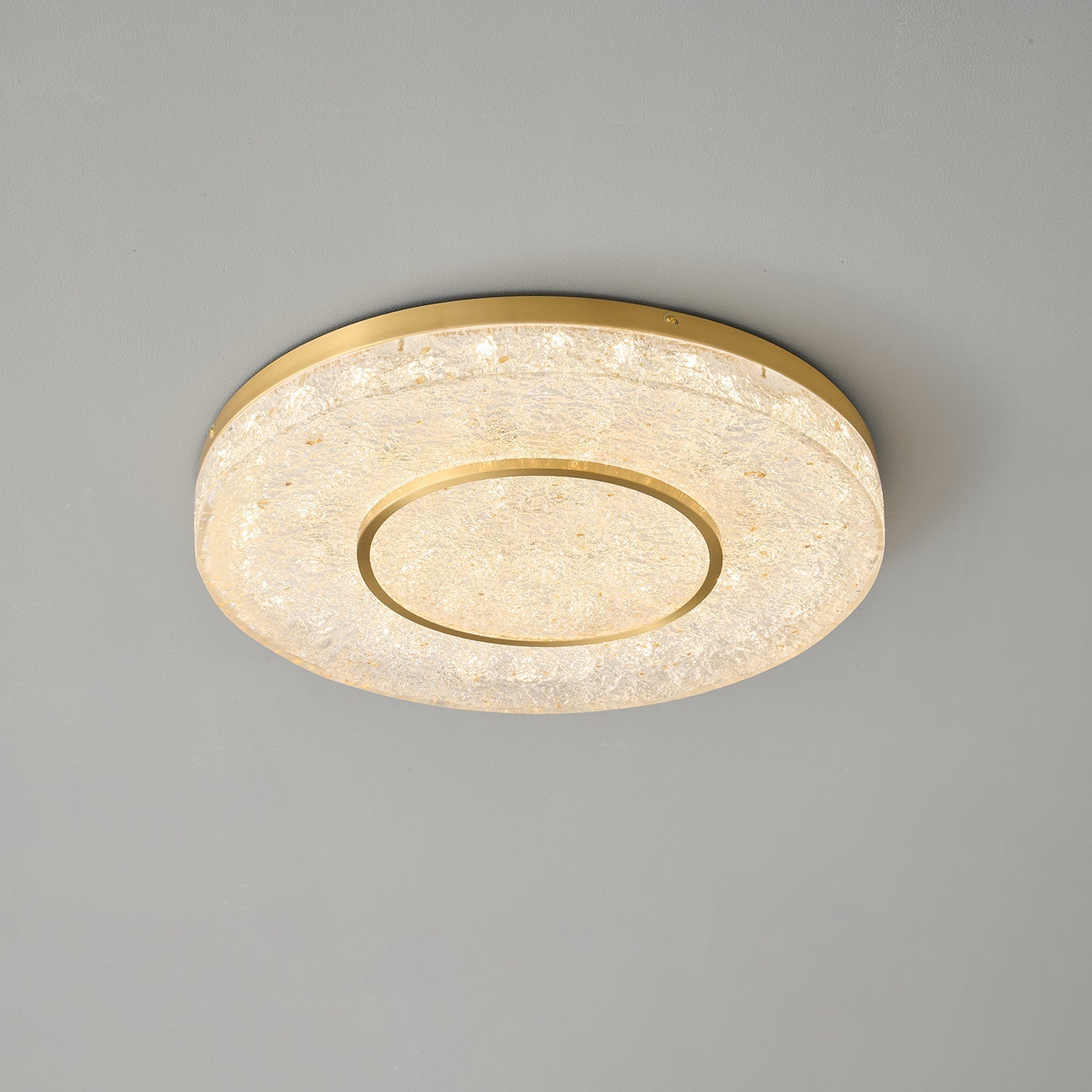 Lustra Ceiling Lamp Mysterious Circle Brass Resin-Neutral Decor