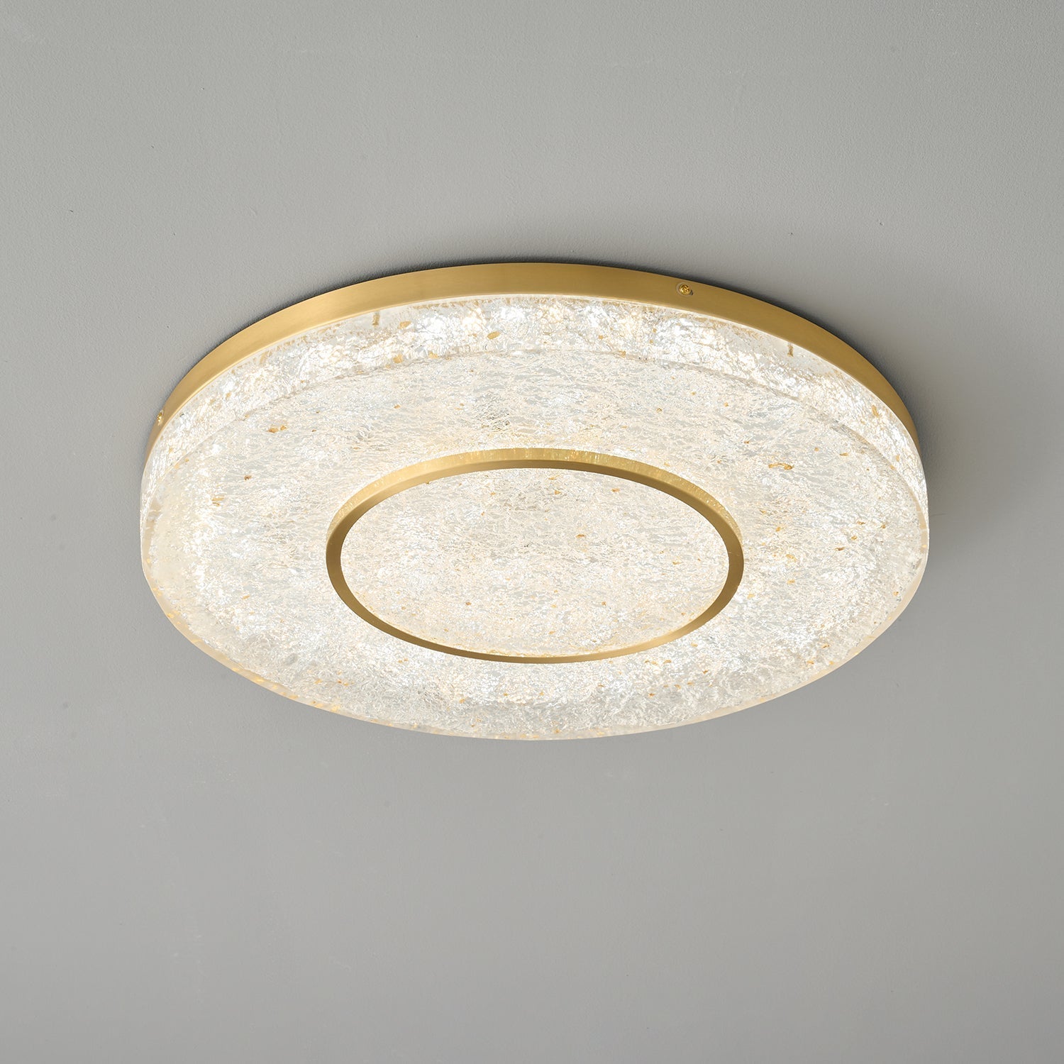 Lustra Ceiling Lamp Mysterious Circle Brass Resin-Neutral Decor