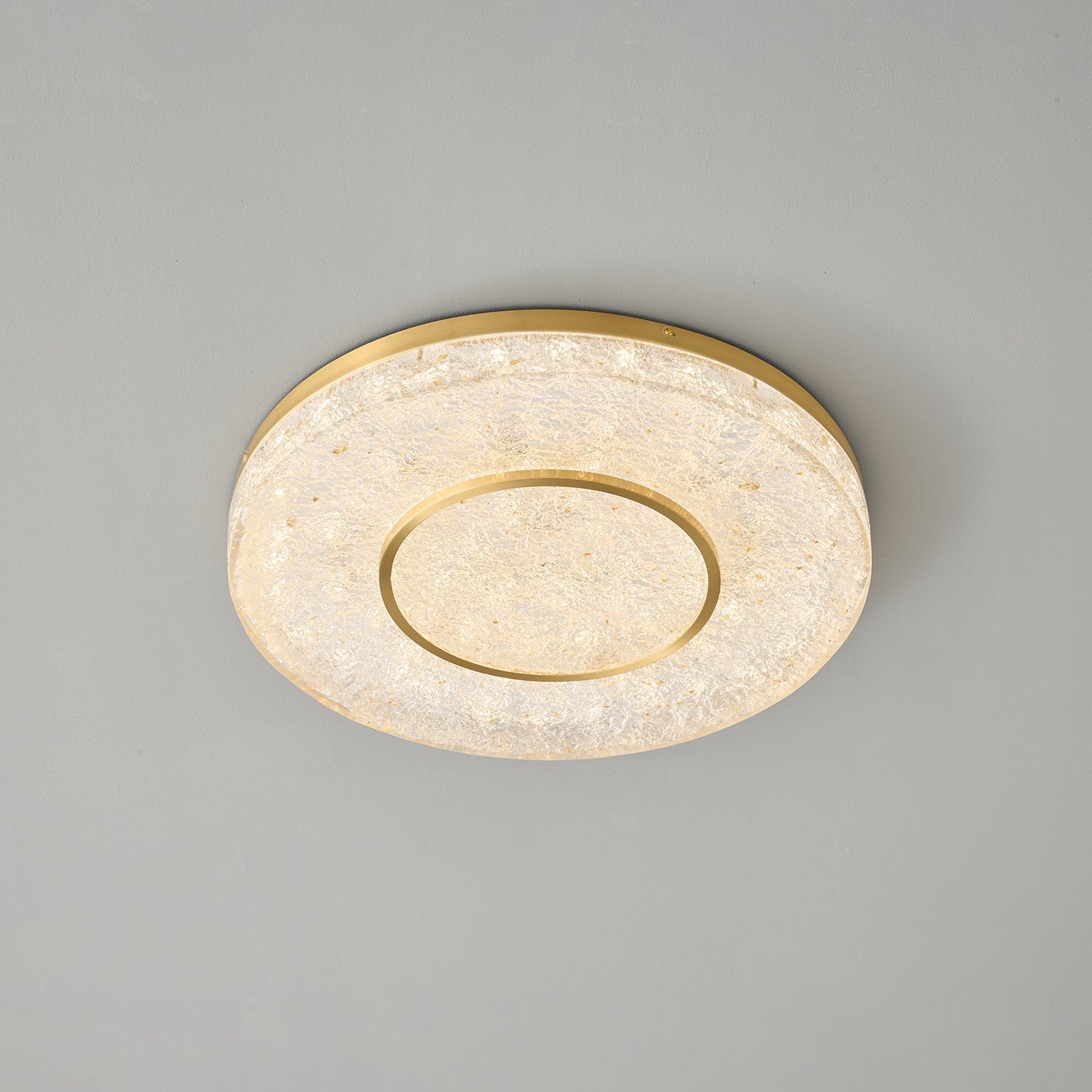 Lustra Ceiling Lamp Mysterious Circle Brass Resin-Neutral Decor