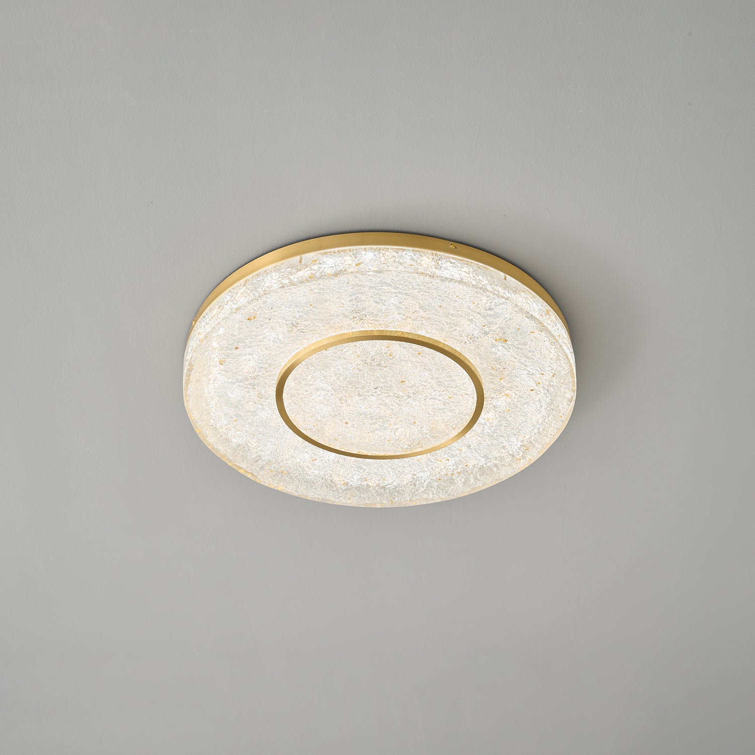 Lustra Ceiling Lamp Mysterious Circle Brass Resin-Neutral Decor