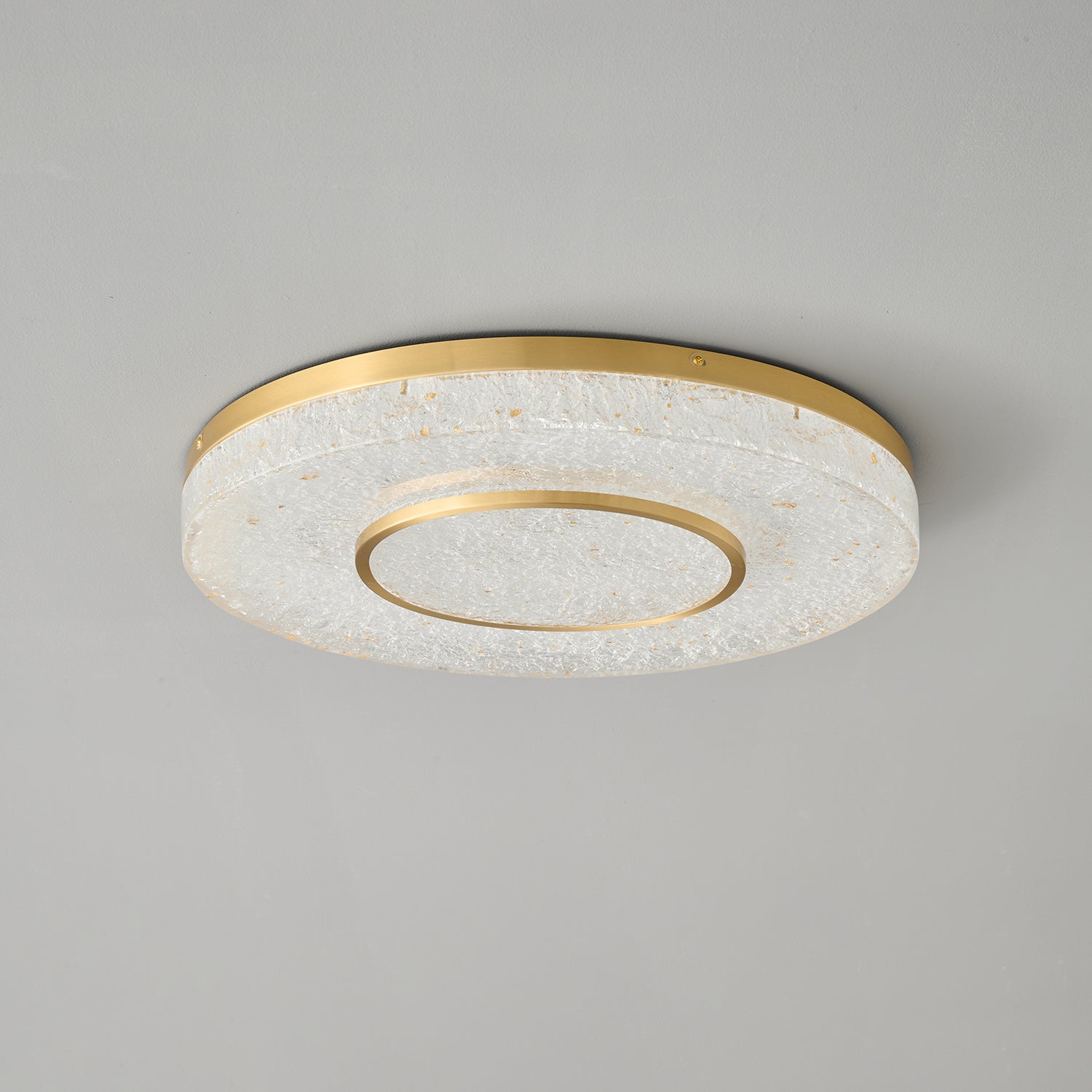 Lustra Ceiling Lamp Mysterious Circle Brass Resin-Neutral Decor