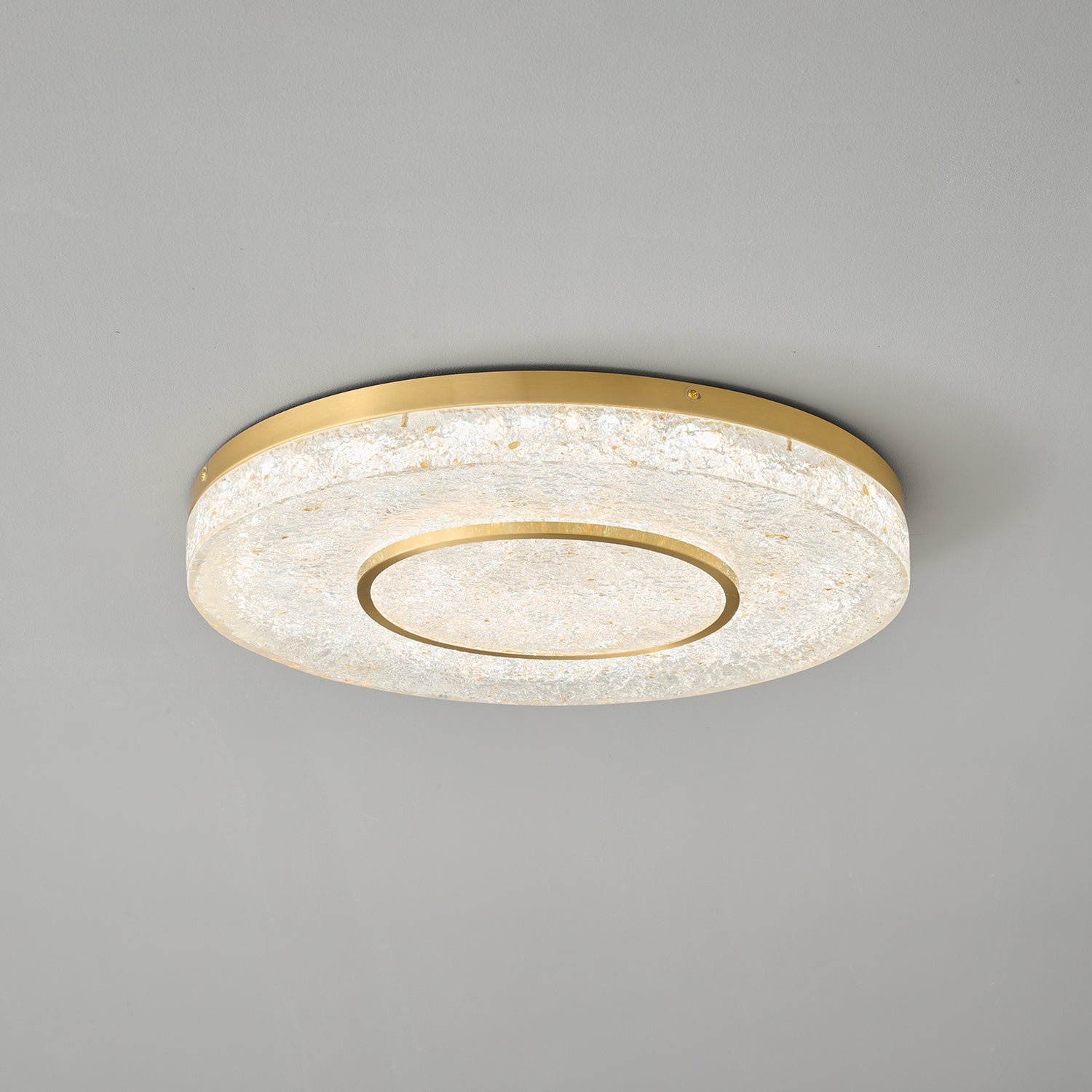 Lustra Ceiling Lamp Mysterious Circle Brass Resin-Neutral Decor