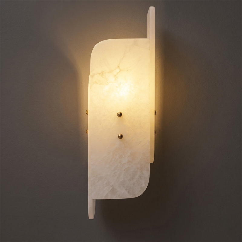Long-arm alabaster sconce, alternate view.