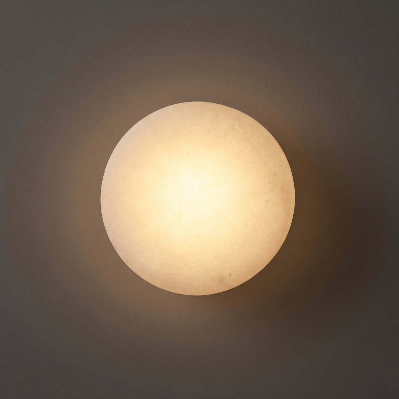 Rectangular alabaster wall sconce, model B.