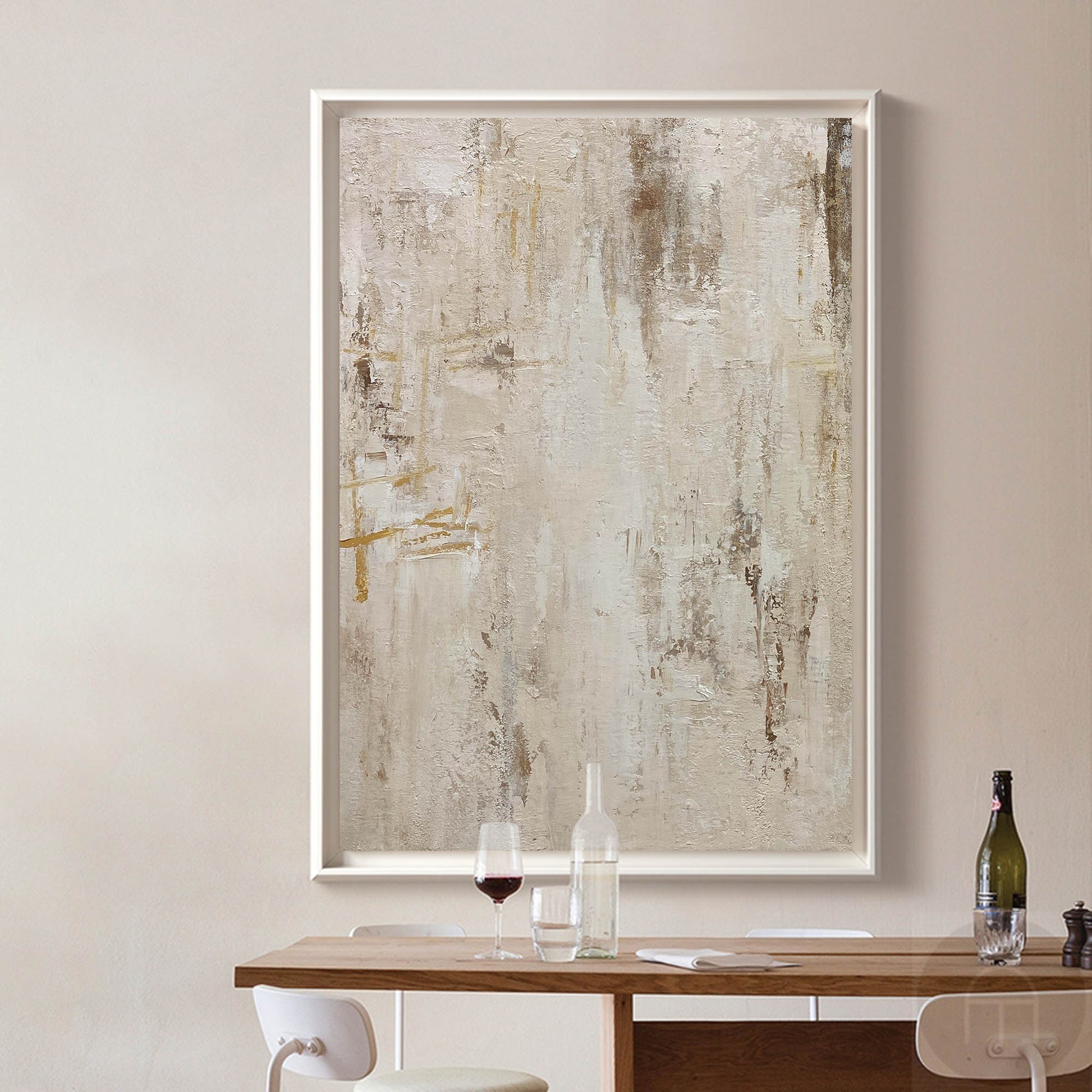 Beige Abstract Painting ABAV344 - Neutralighting