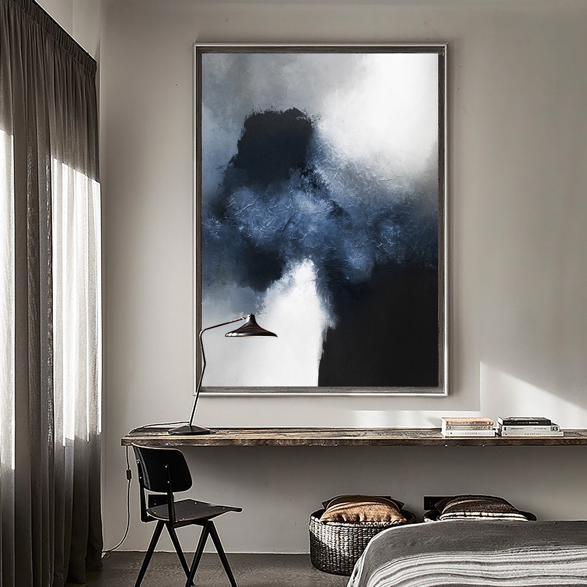 Blue Black Abstract Art ABAV04 - Neutralighting