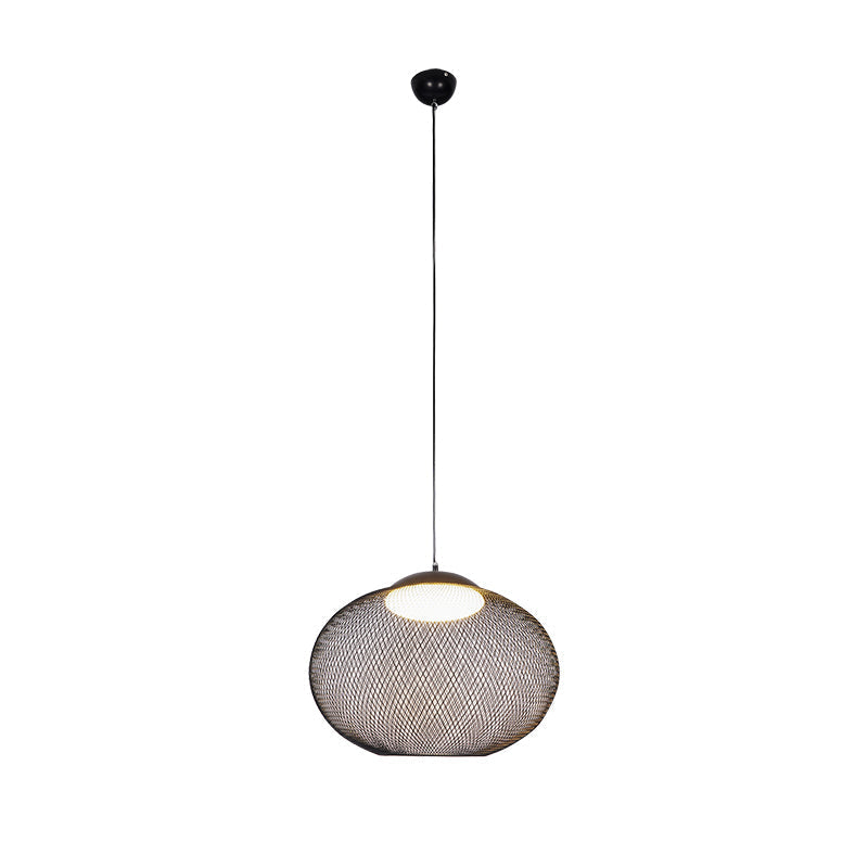Lustra Pendant Lamp Metallic Mesh Black-Neutral Decor