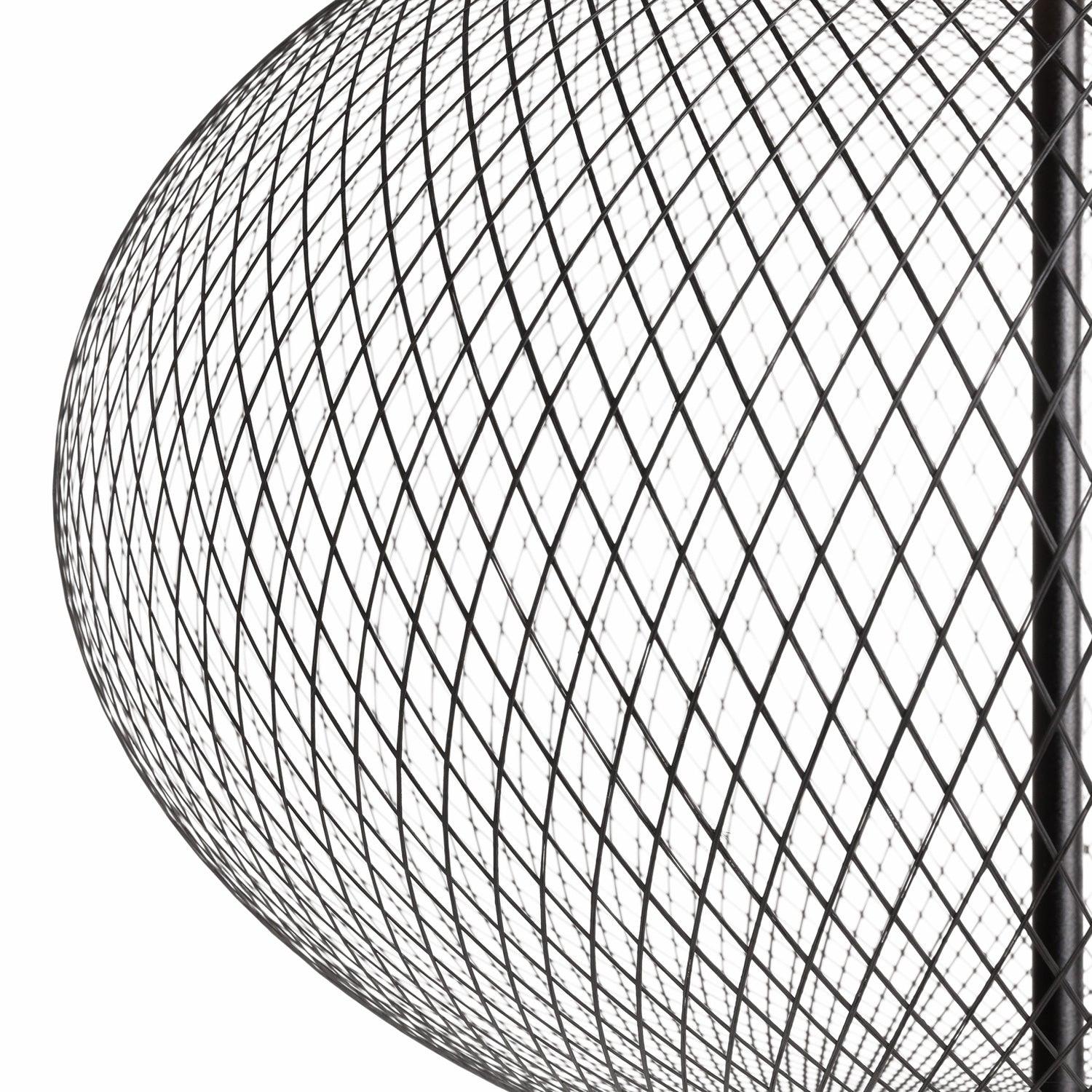 Ilsolyre Industrial Mesh Floor Lamp-Neutral Decor