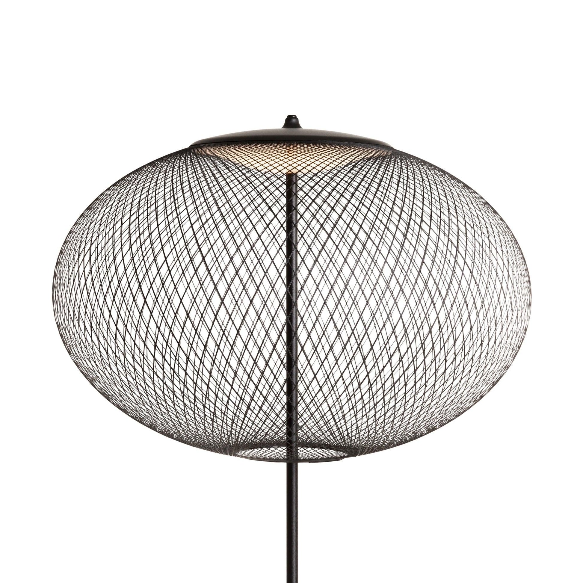 Ilsolyre Industrial Mesh Floor Lamp-Neutral Decor