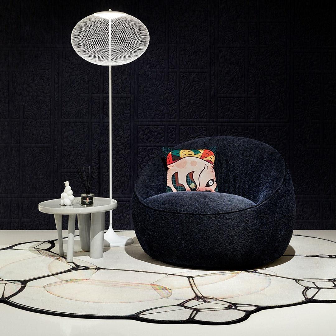 Ilsolyre Industrial Mesh Floor Lamp-Neutral Decor