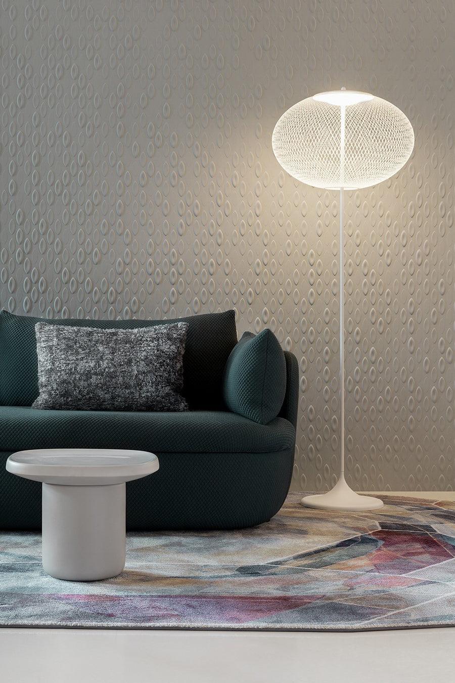 Ilsolyre Industrial Mesh Floor Lamp-Neutral Decor