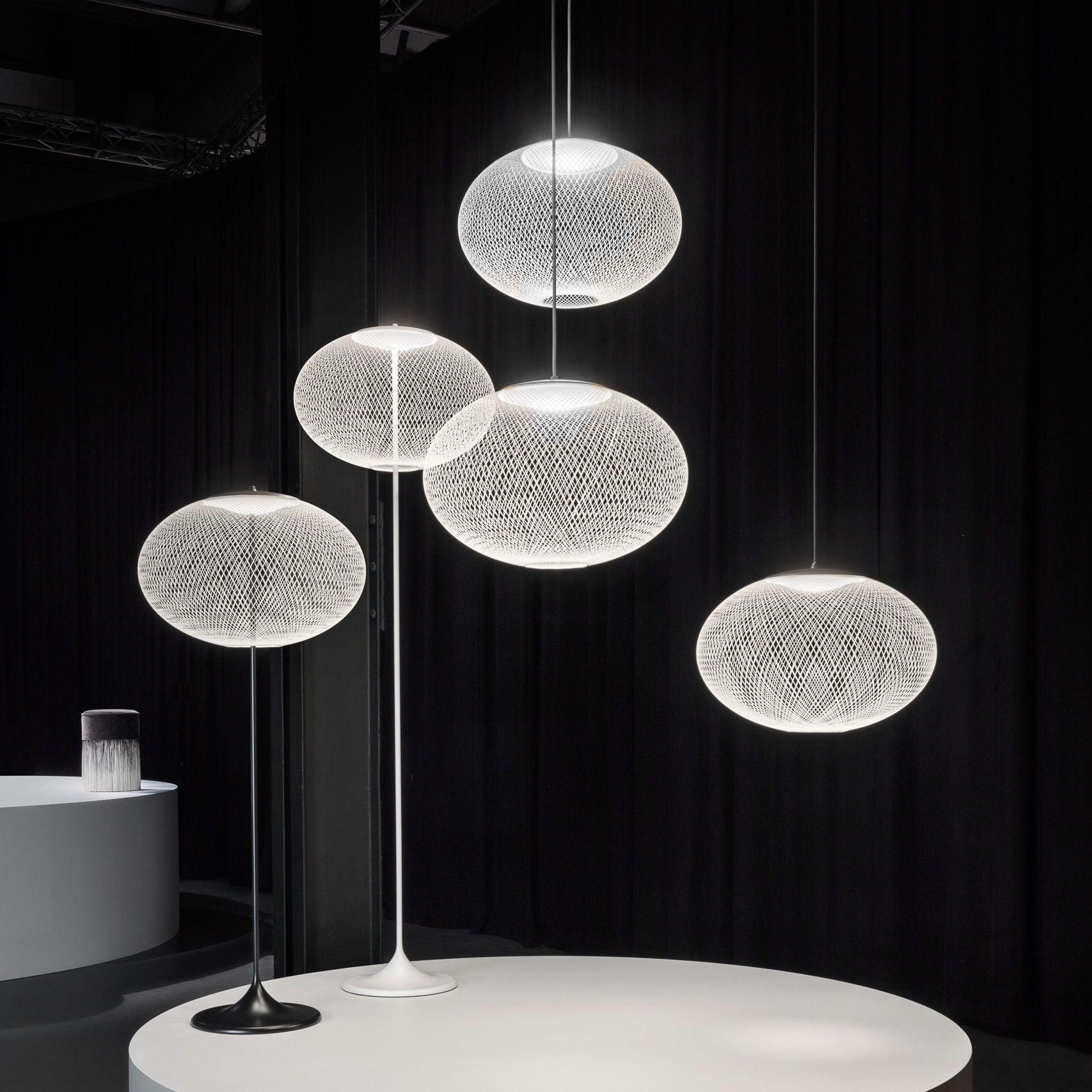 Ilsolyre Industrial Mesh Floor Lamp-Neutral Decor