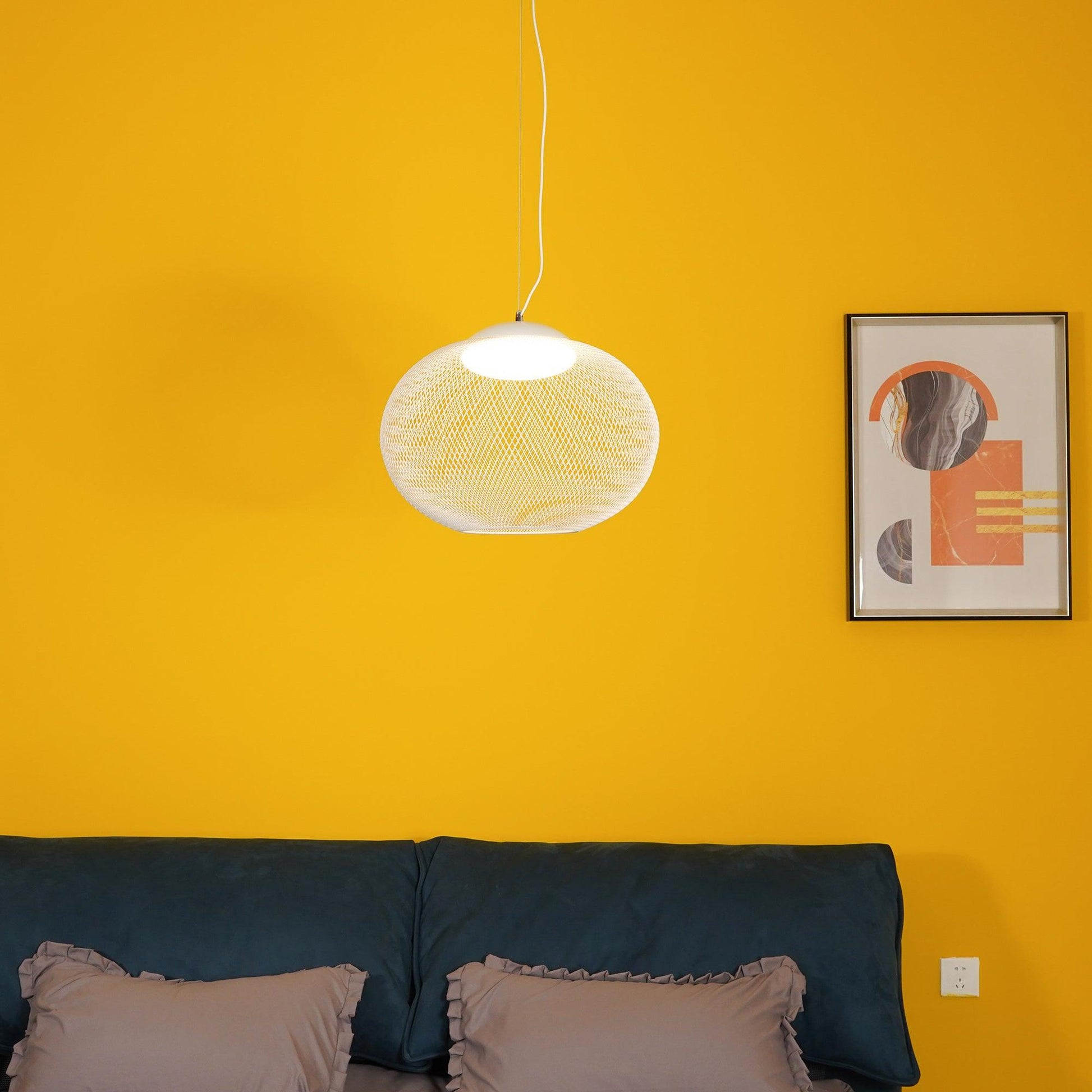 Lustra Pendant Lamp Metallic Mesh Black-Neutral Decor