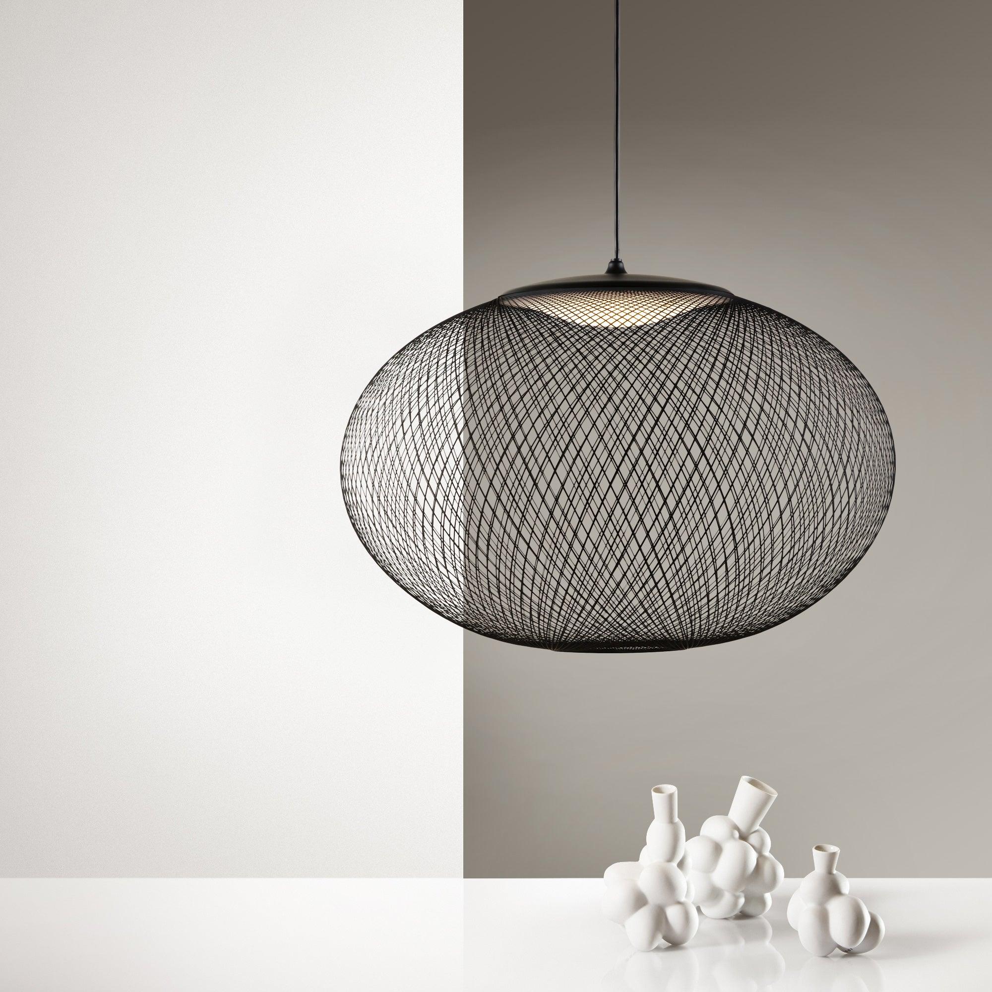 Lustra Pendant Lamp Metallic Mesh Black-Neutral Decor