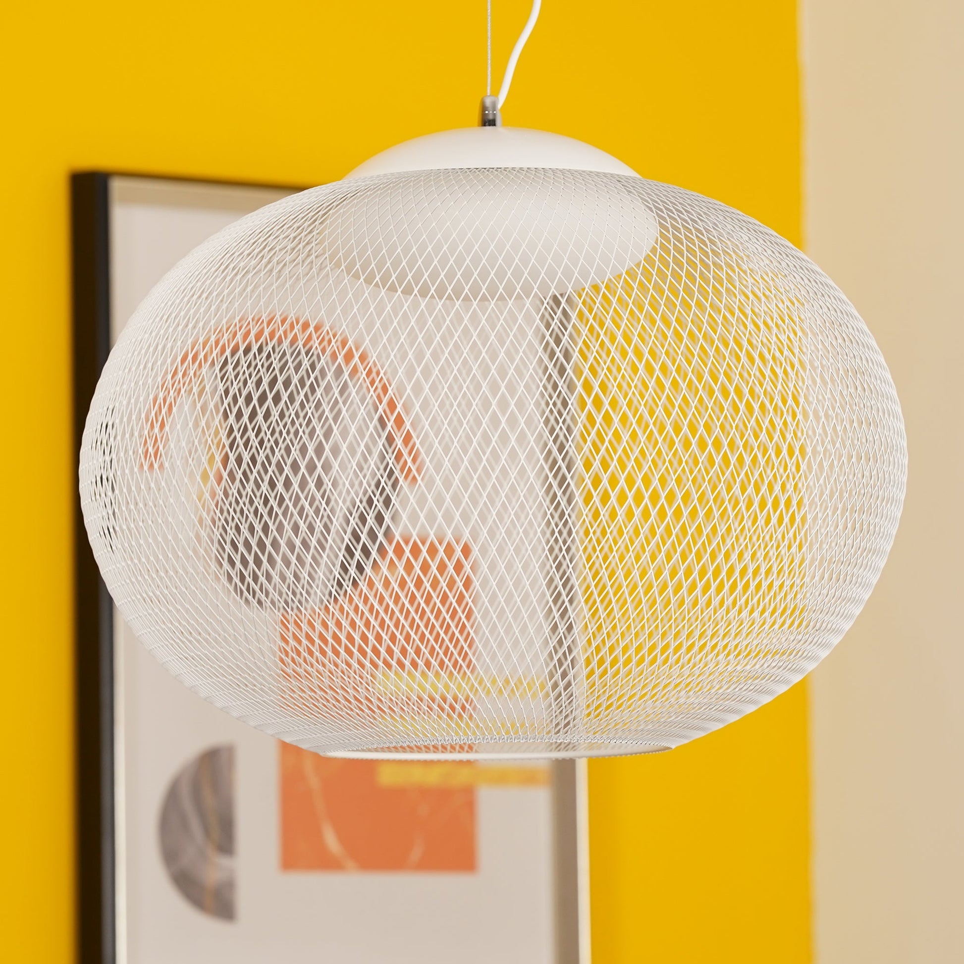 Lustra Pendant Lamp Metallic Mesh Black-Neutral Decor