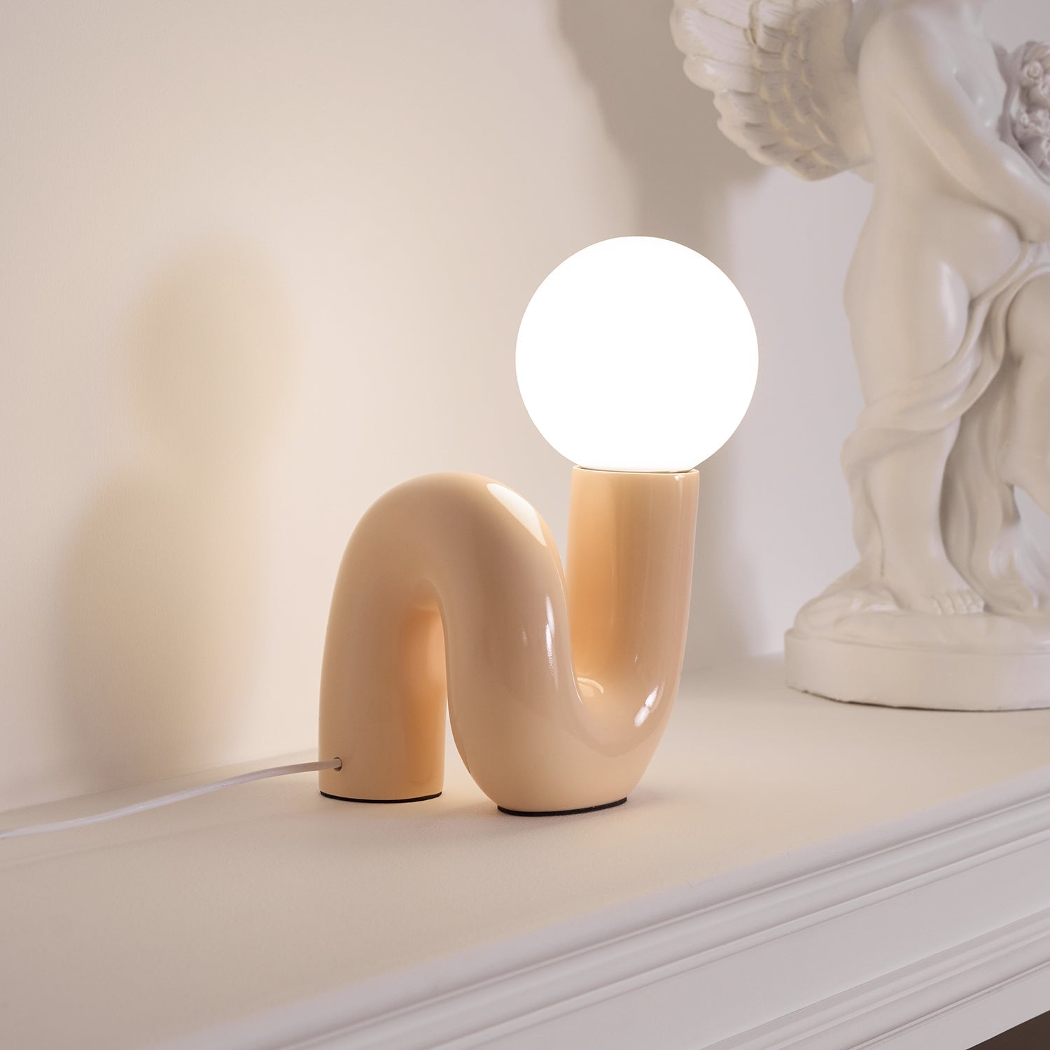 Playful N Shape Table Lamp-Neutral Decor