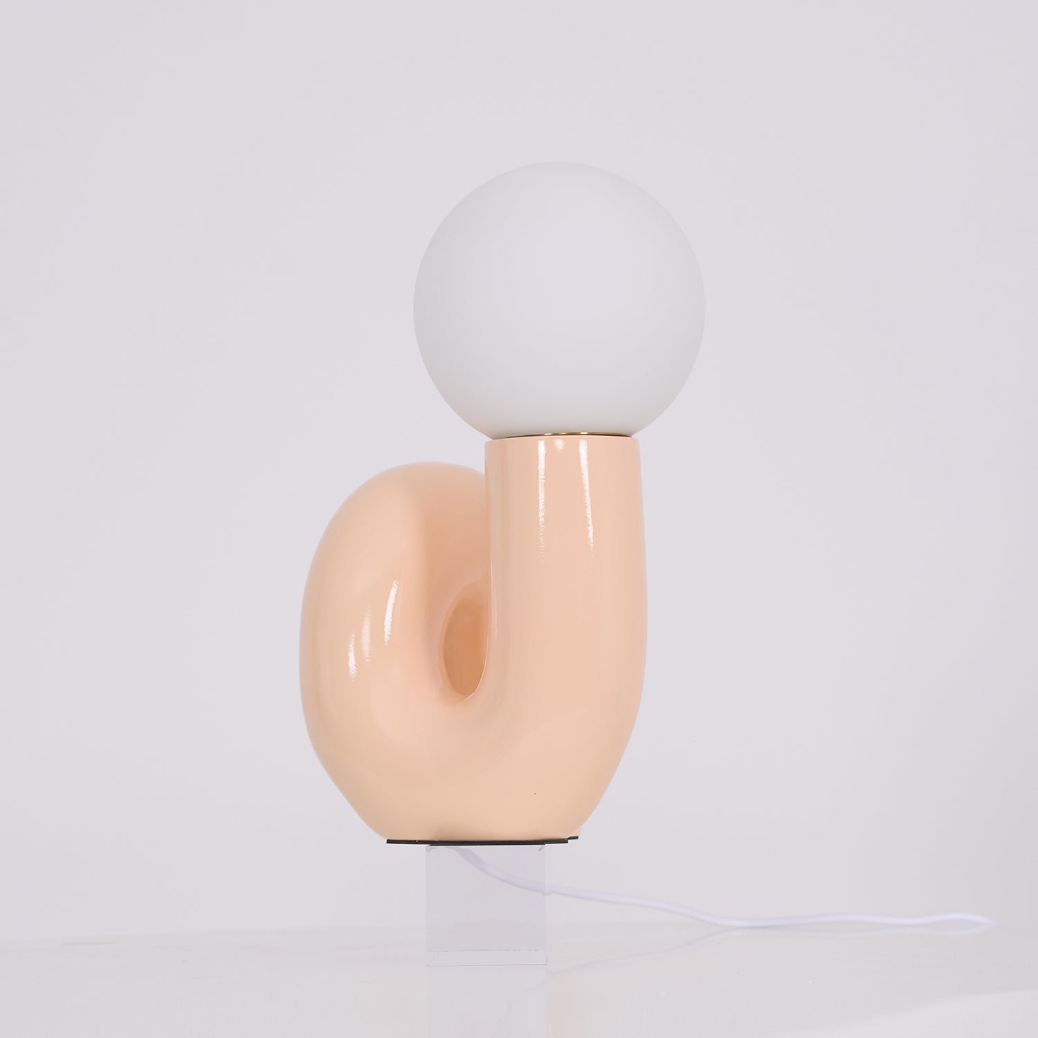 Aveny Lamp Playful N Shape All White-Neutral Decor