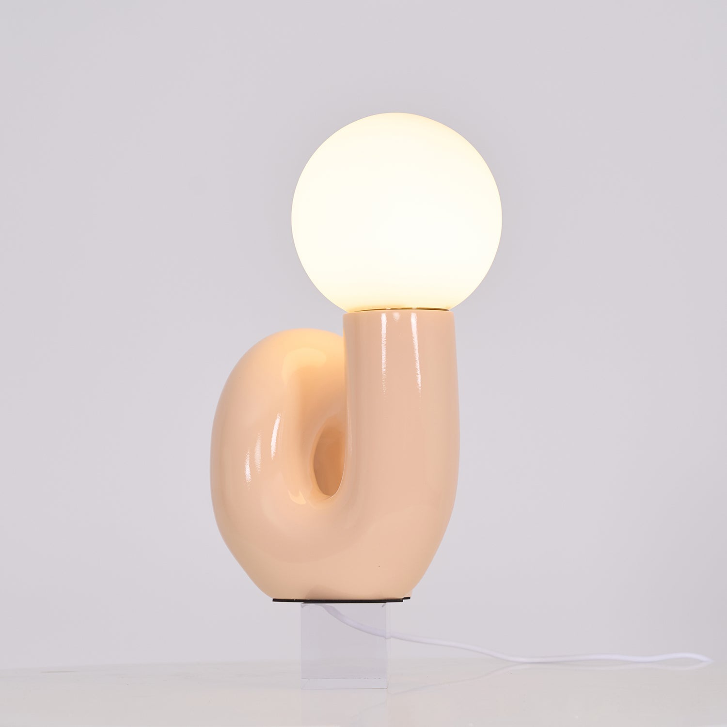 Aveny Lamp Playful N Shape All White-Neutral Decor