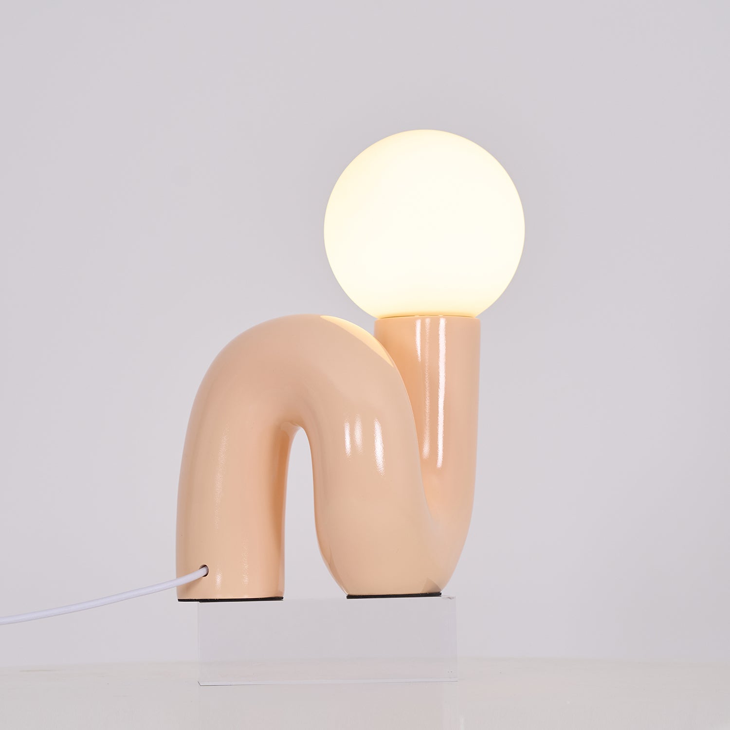 Aveny Lamp Playful N Shape All White-Neutral Decor