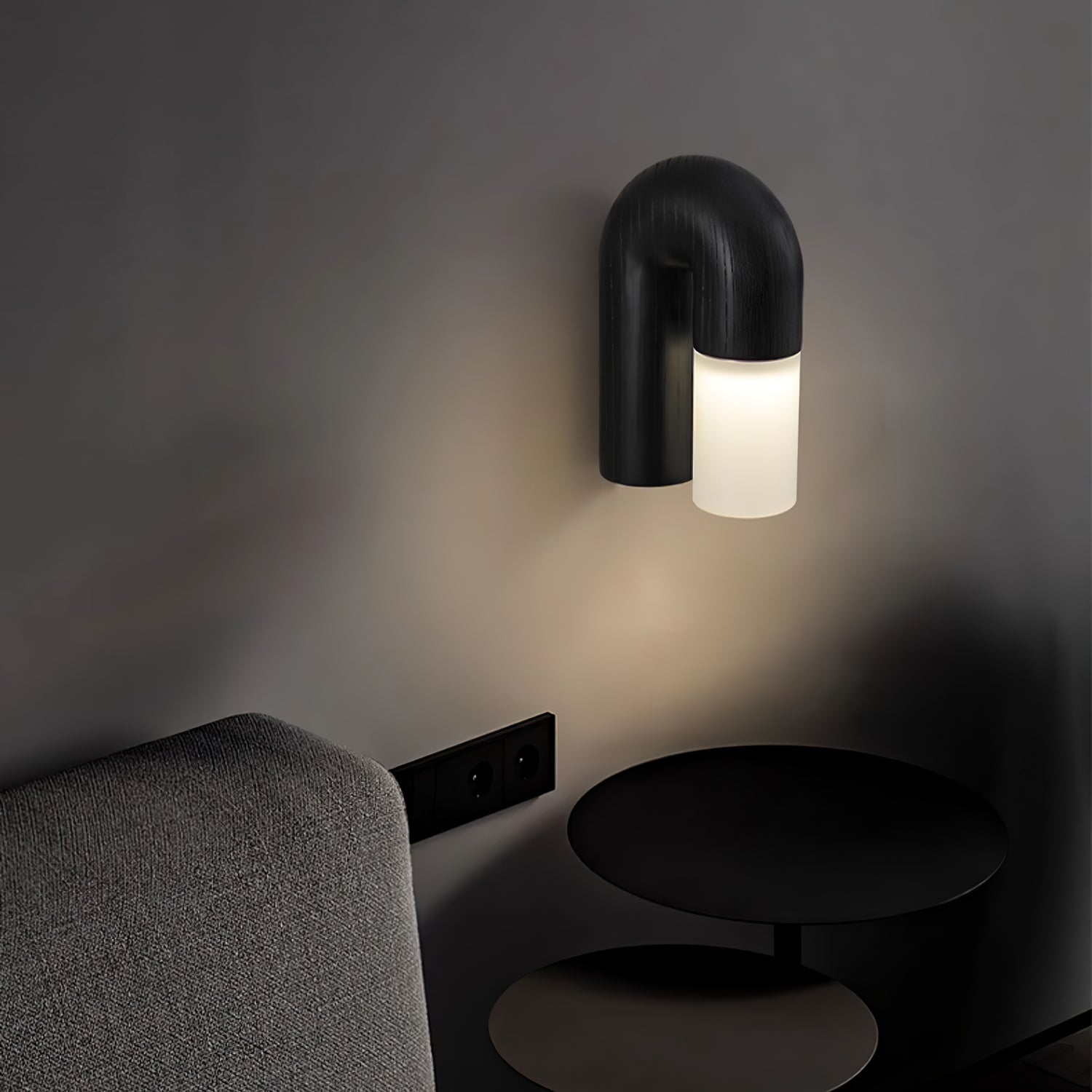 King Modern Minimalist Wood Wall Lamp-Neutral Decor